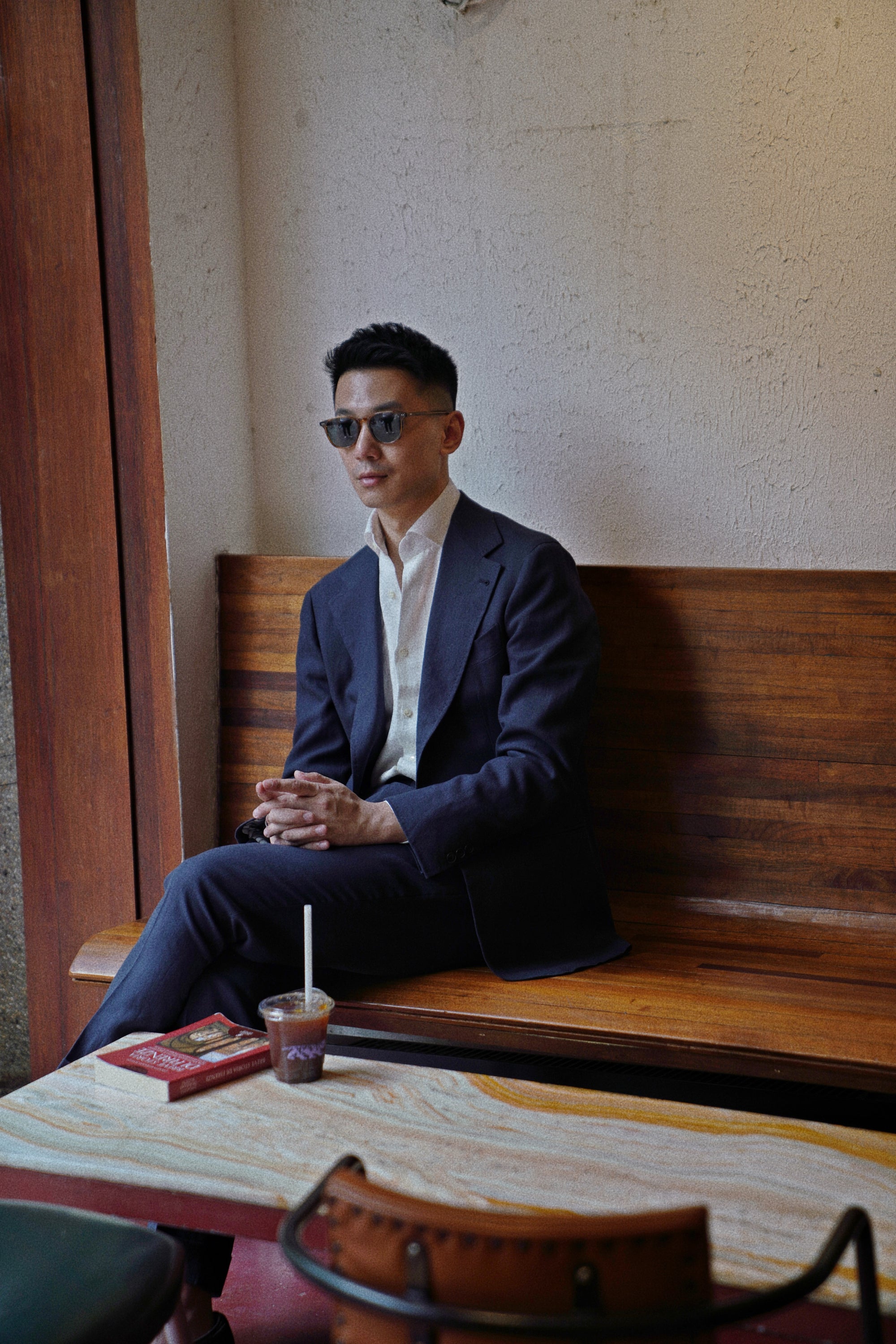 MTO Dark Navy Linen Suit