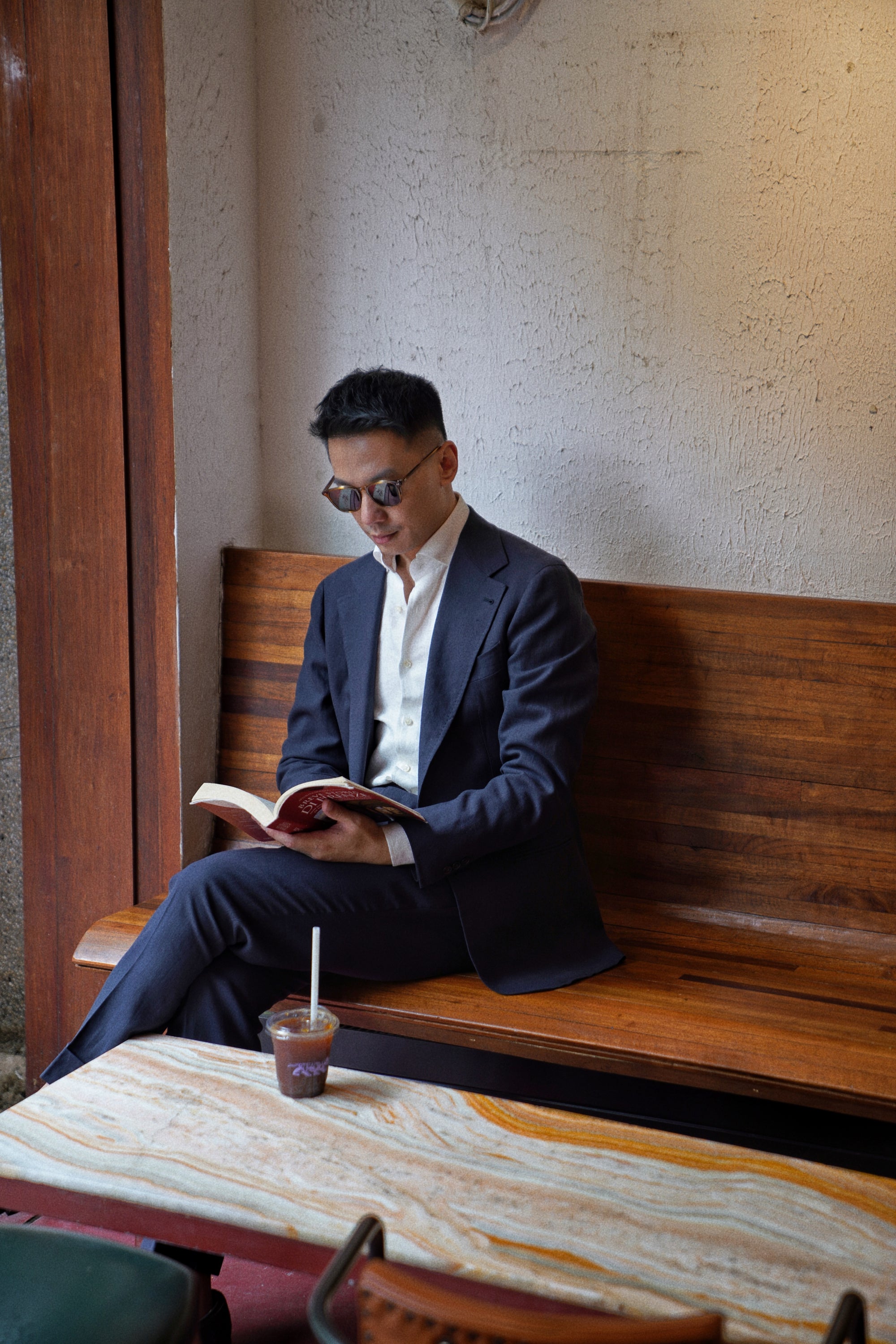 MTO Dark Navy Linen Suit