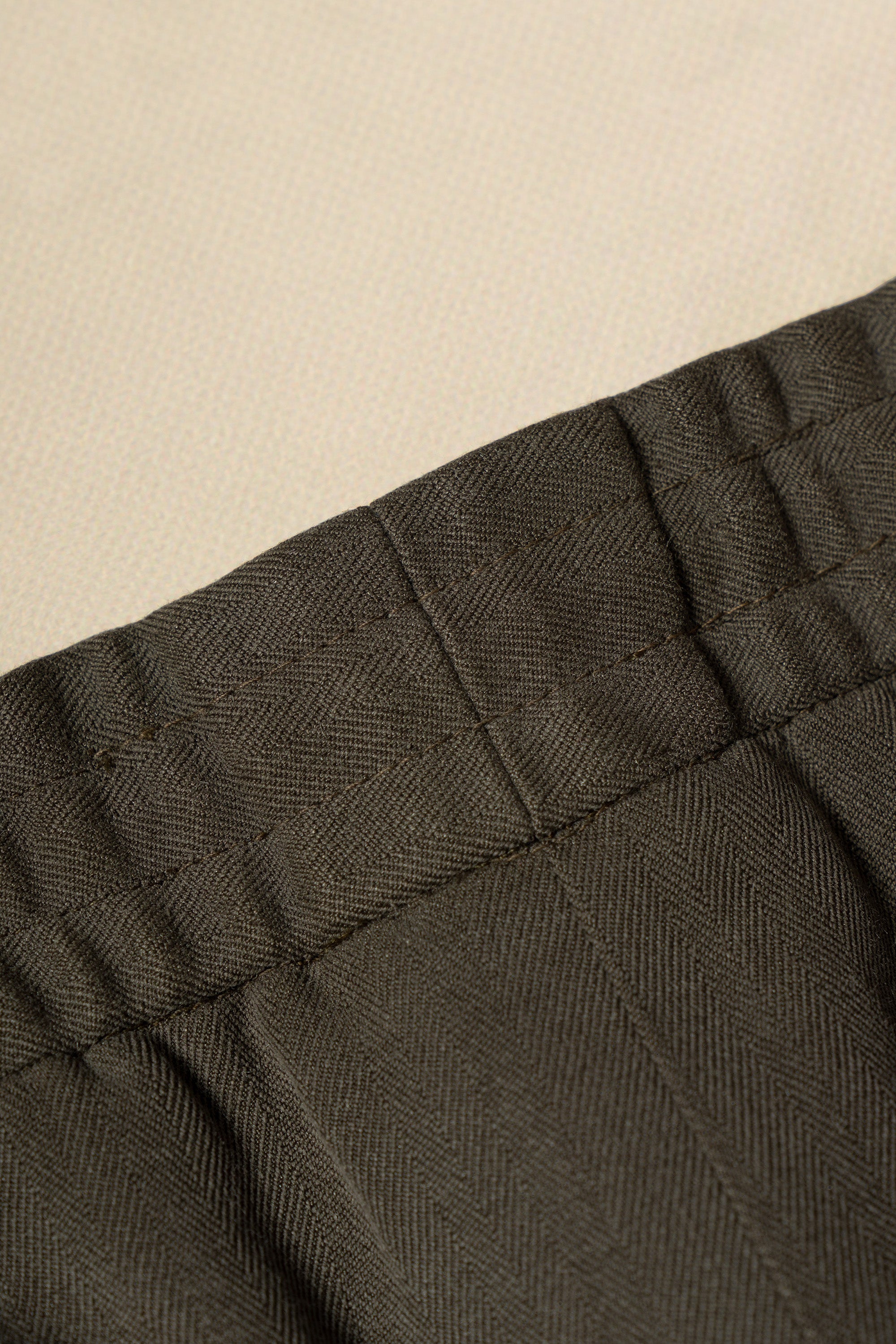 Moss Silk Drawstring Trousers