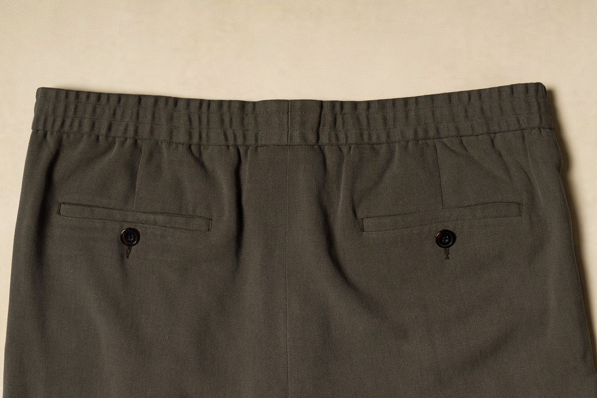 Moss Silk Drawstring Trousers
