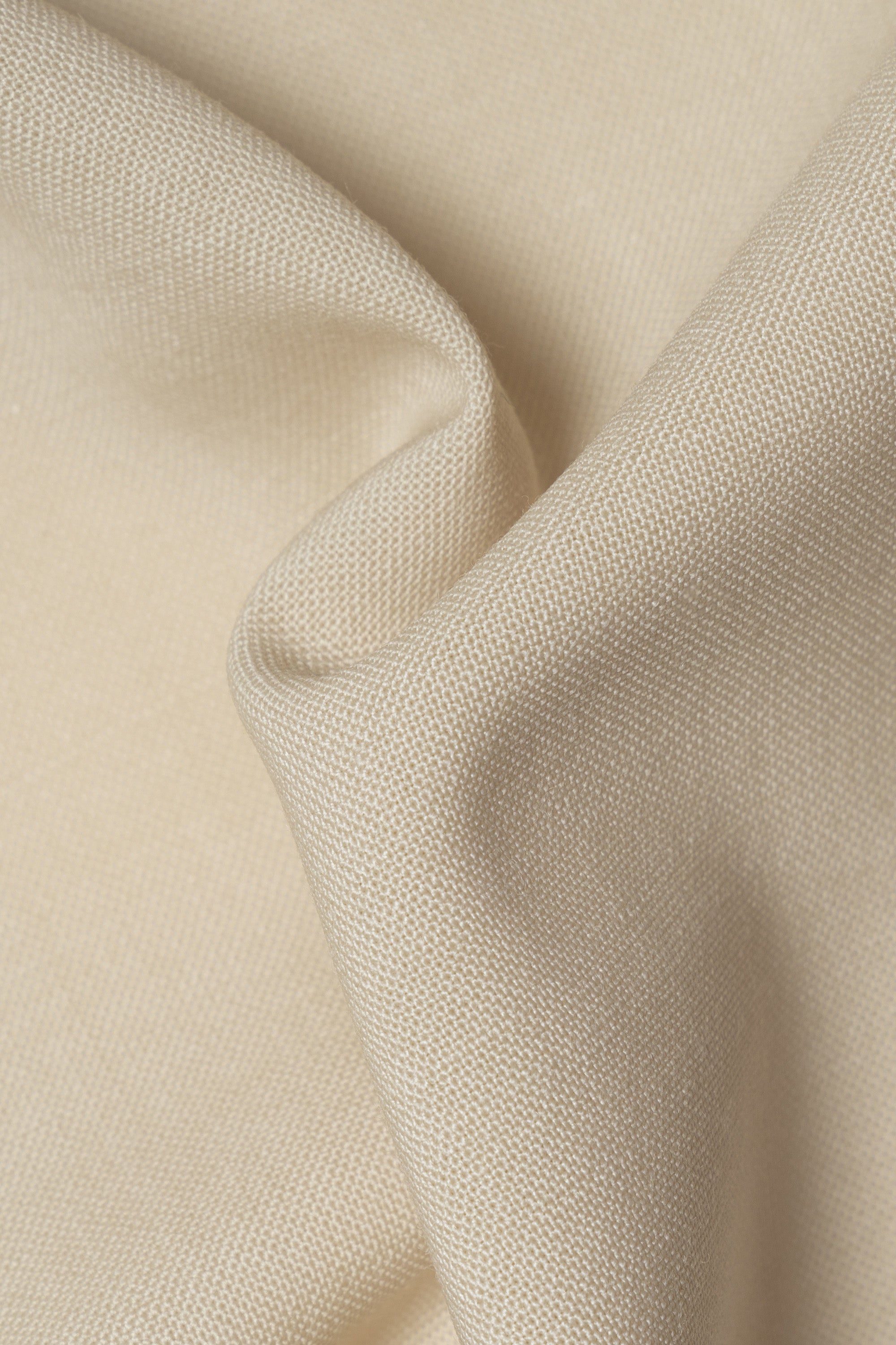 Cream Water-Repellent Wool Trousers