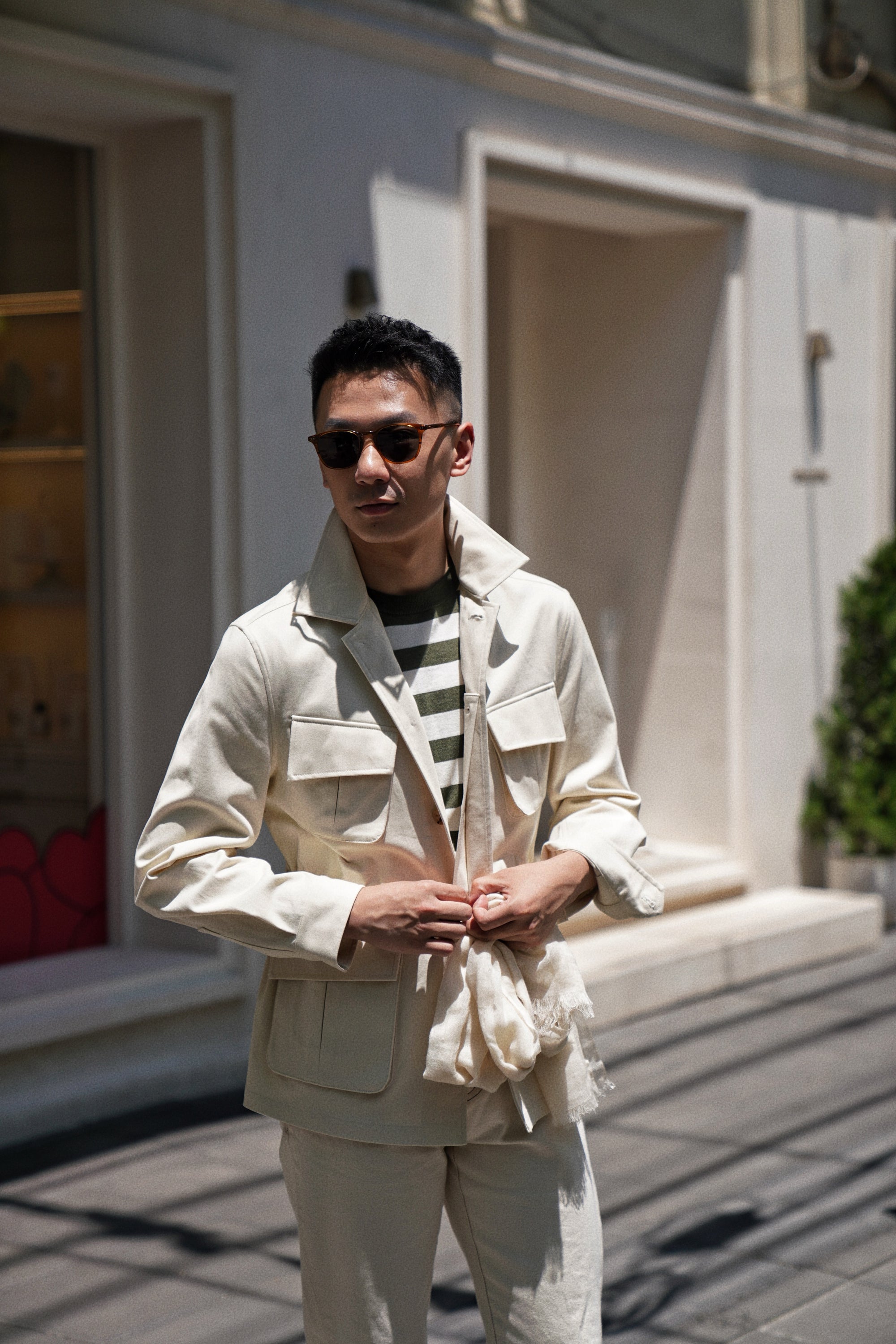 Beige Pima Cotton M42 Jacket