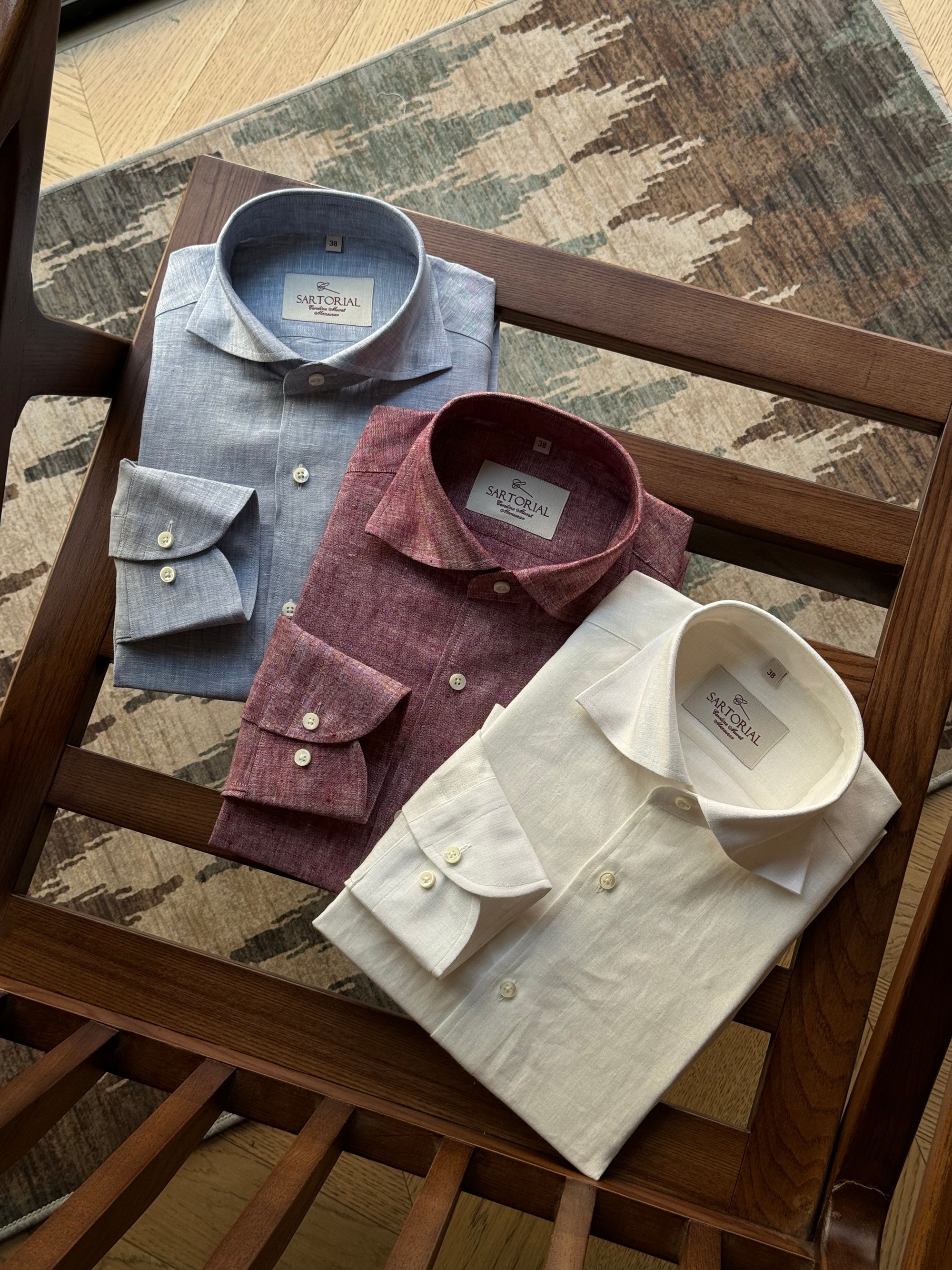 MTO Spread Collar Linen Shirt