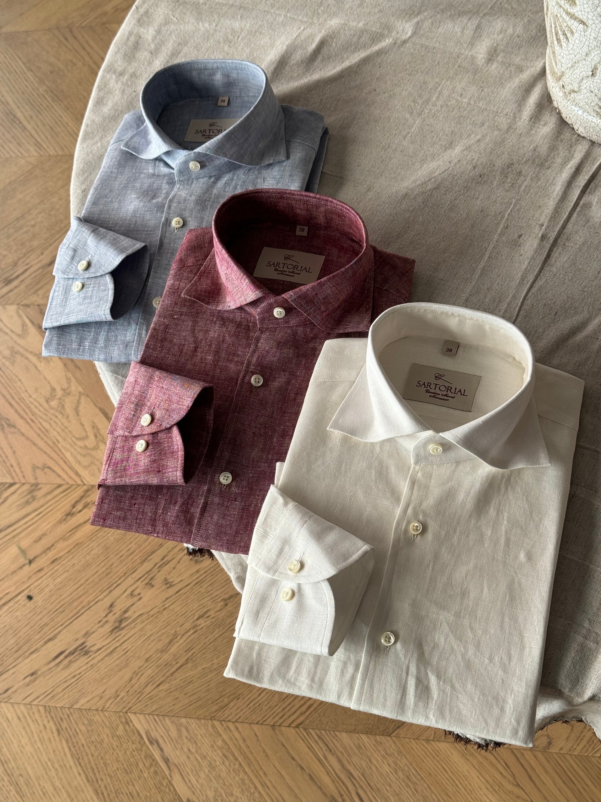 MTO Spread Collar Linen Shirt