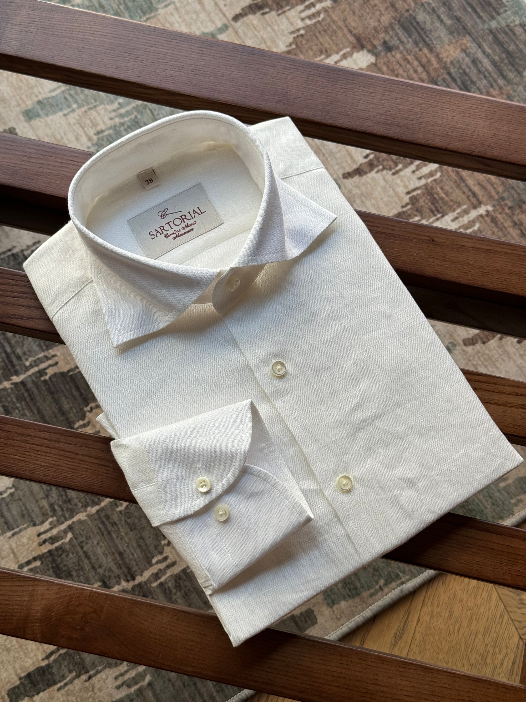 MTO Spread Collar Linen Shirt