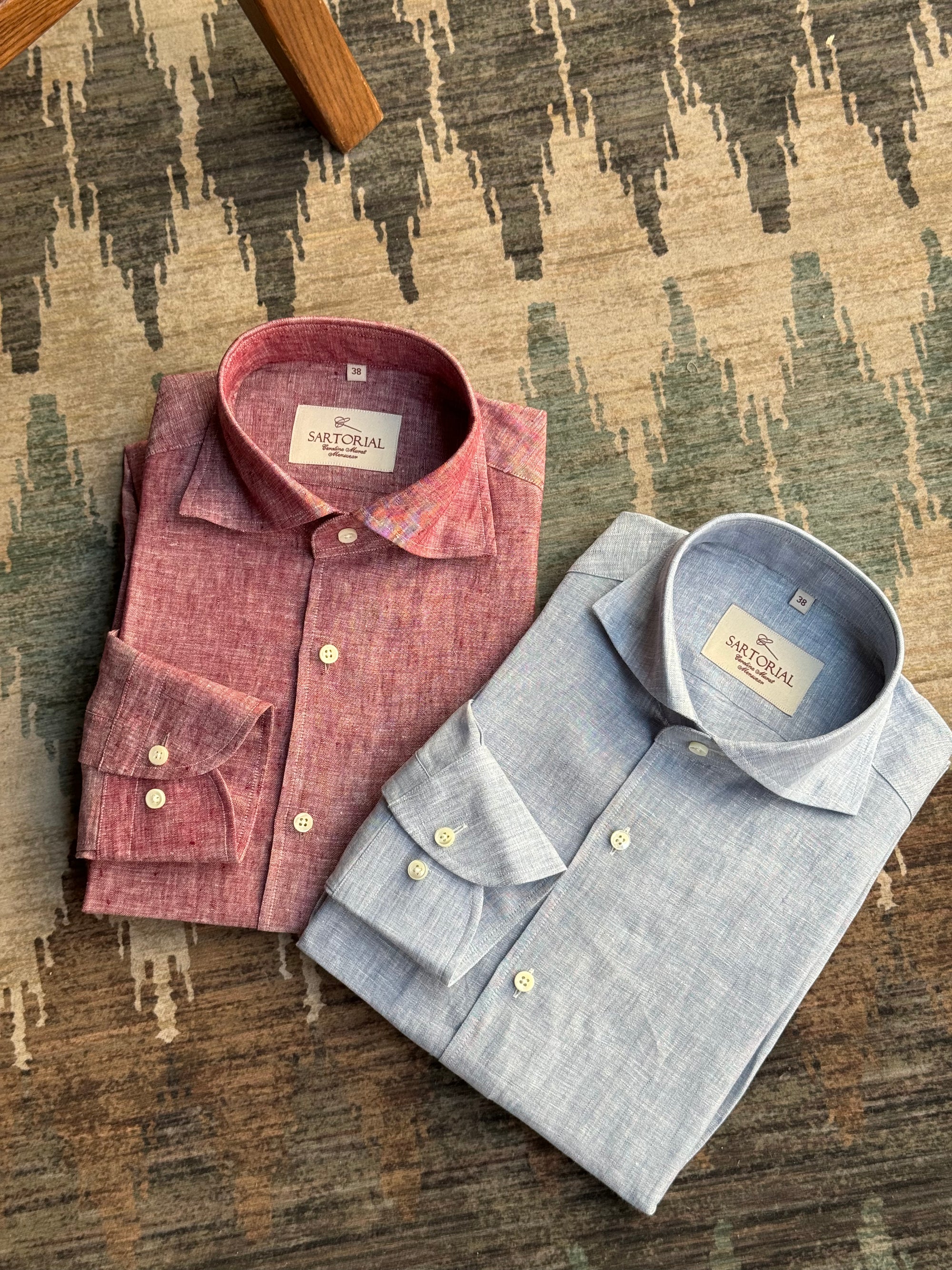 MTO Spread Collar Linen Shirt