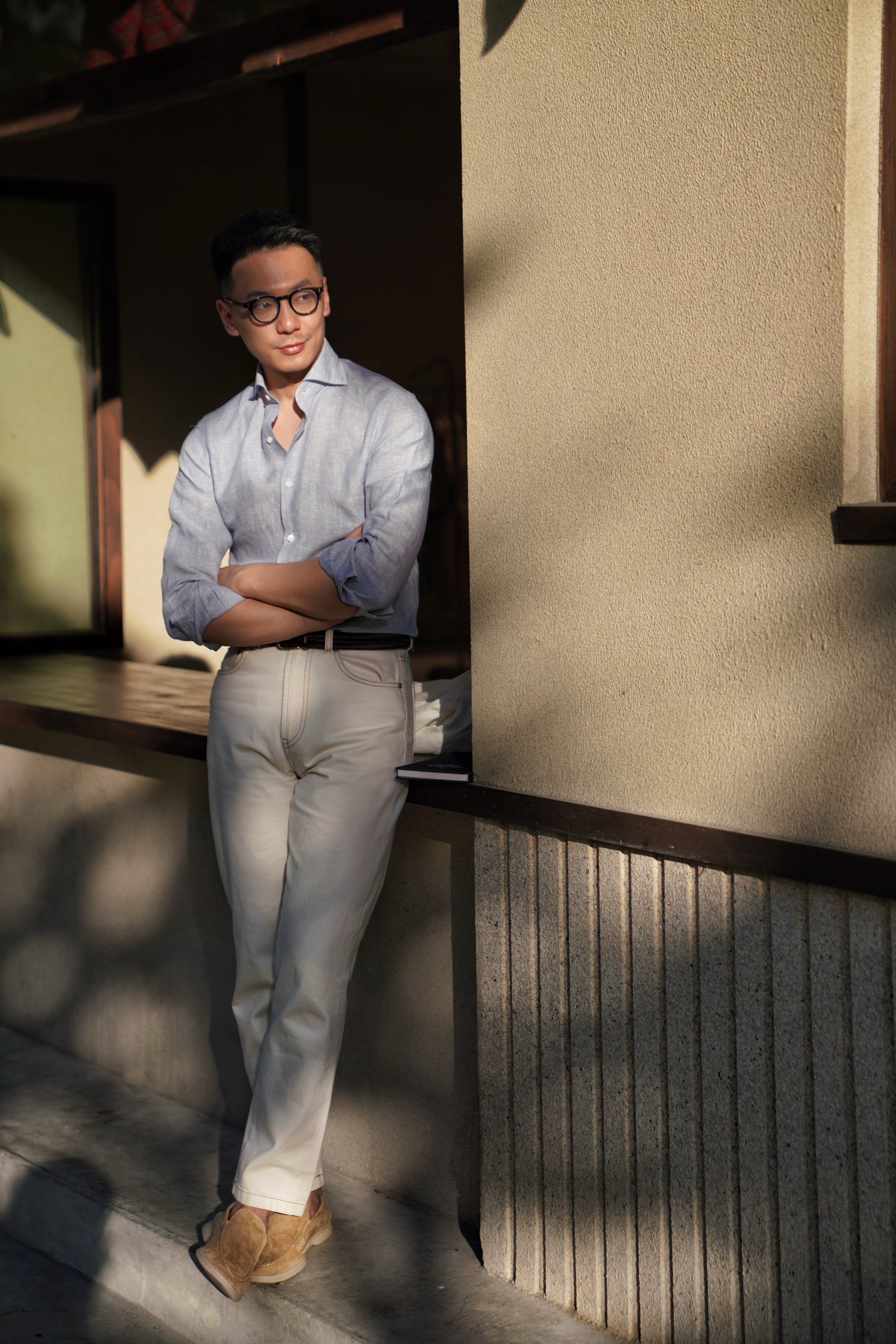MTO Spread Collar Linen Shirt