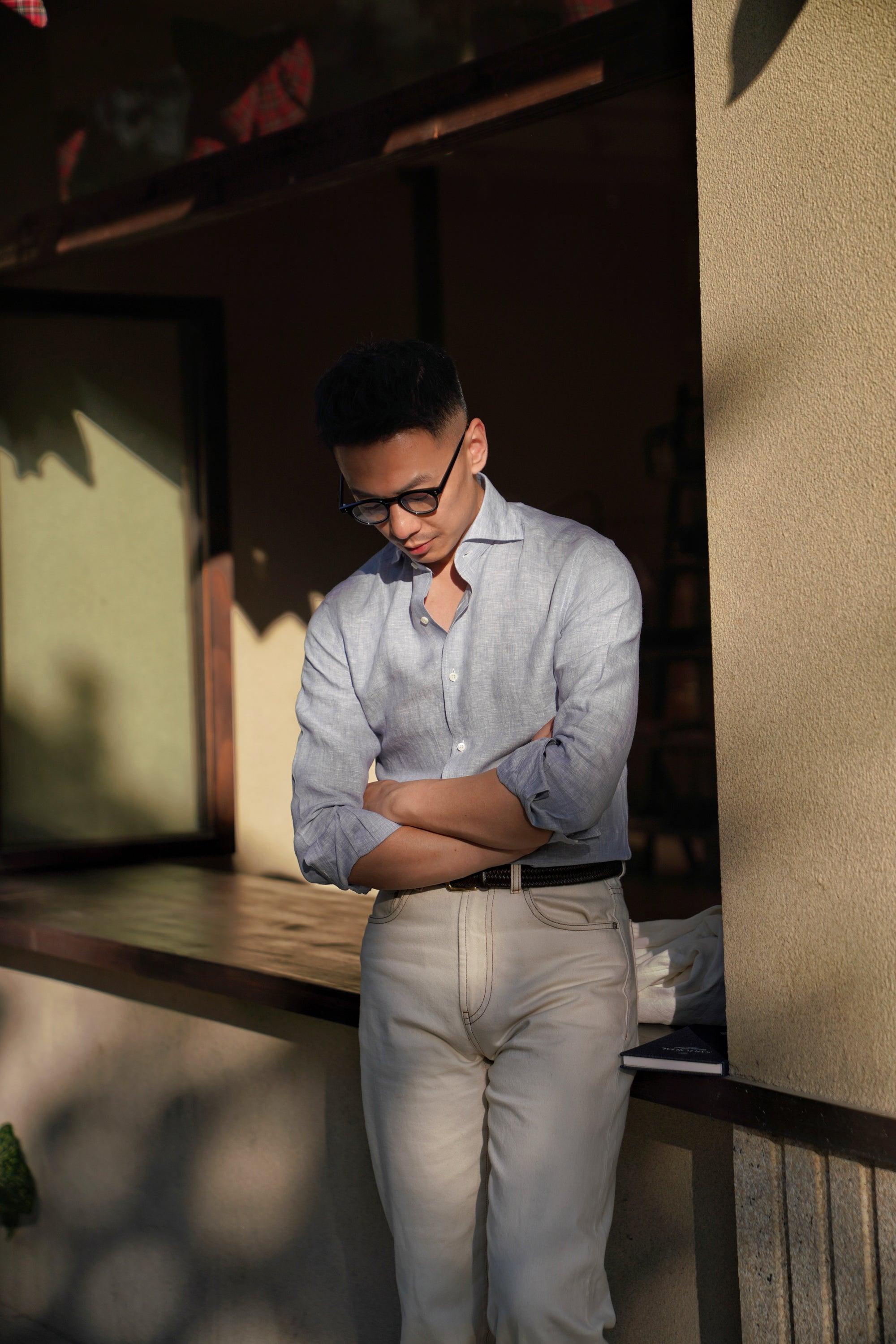 MTO Spread Collar Linen Shirt