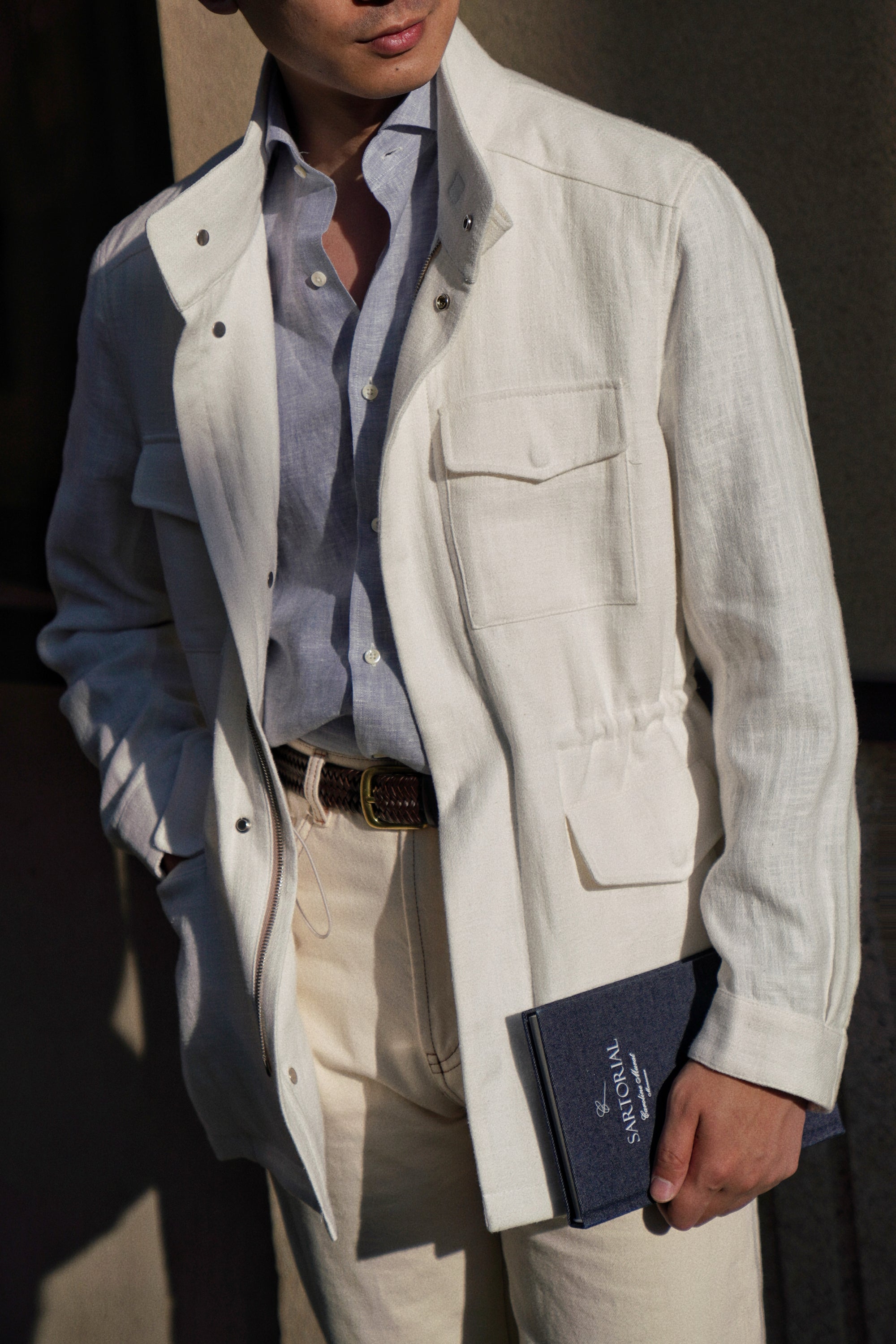 MTO Spread Collar Linen Shirt