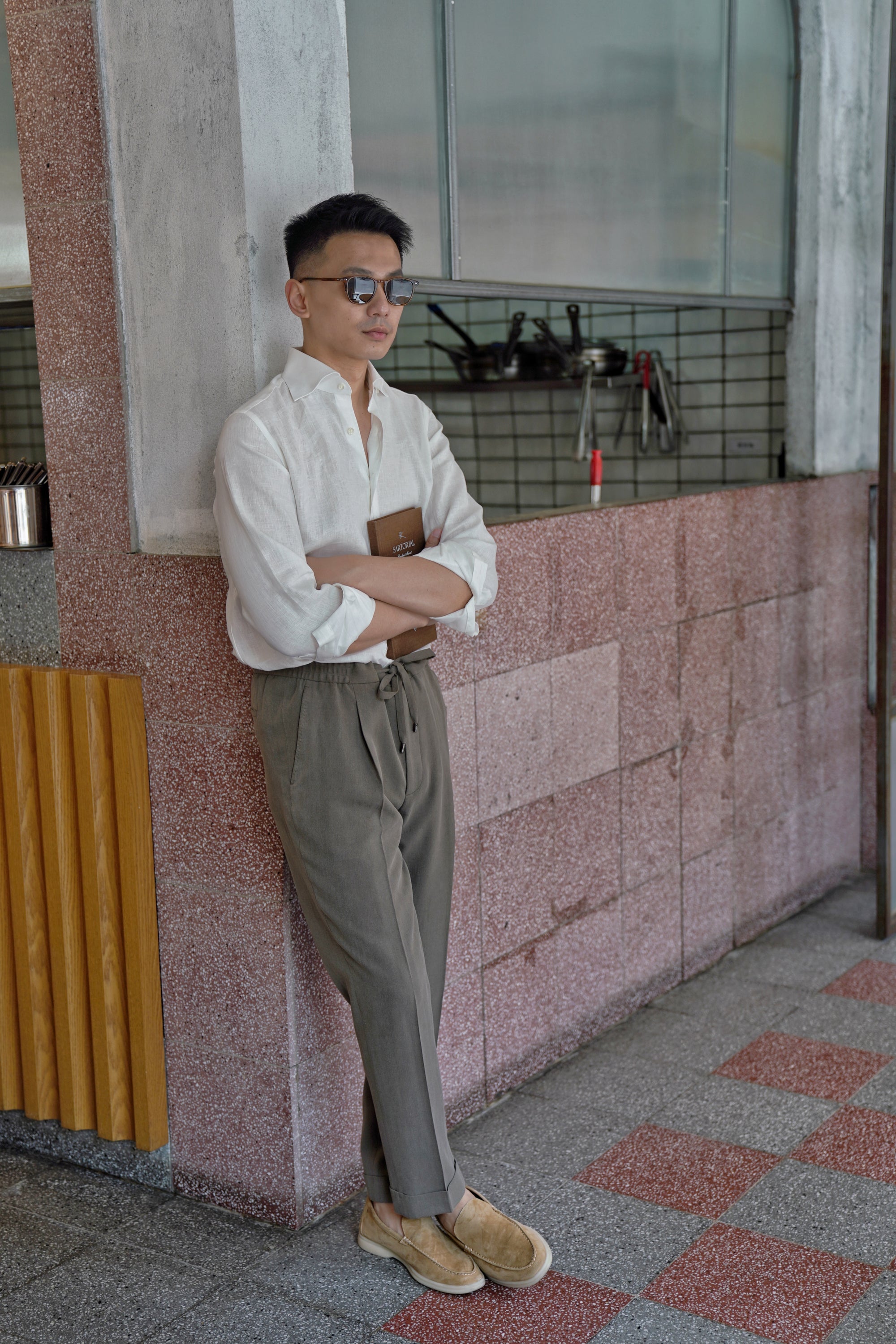 MTO Spread Collar Linen Shirt