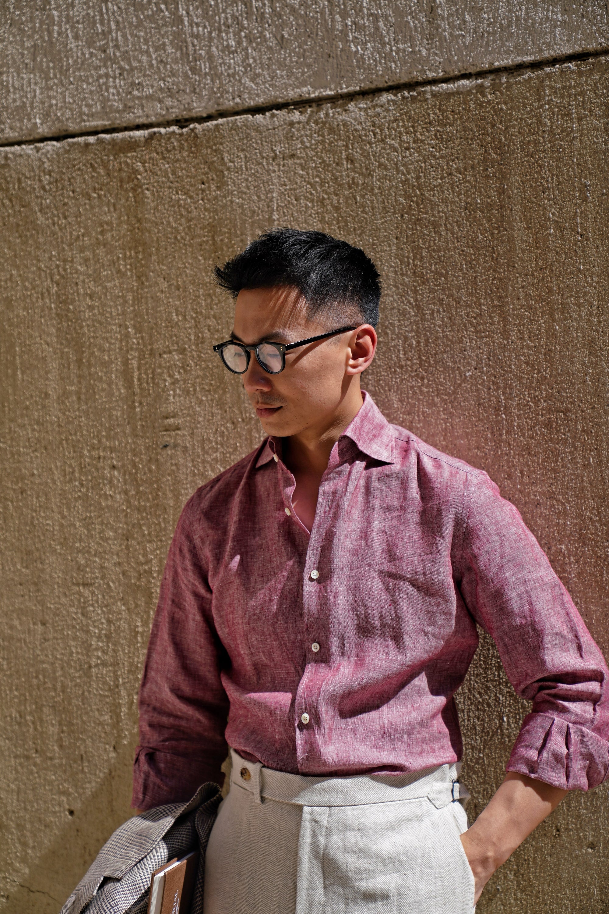 MTO Spread Collar Linen Shirt