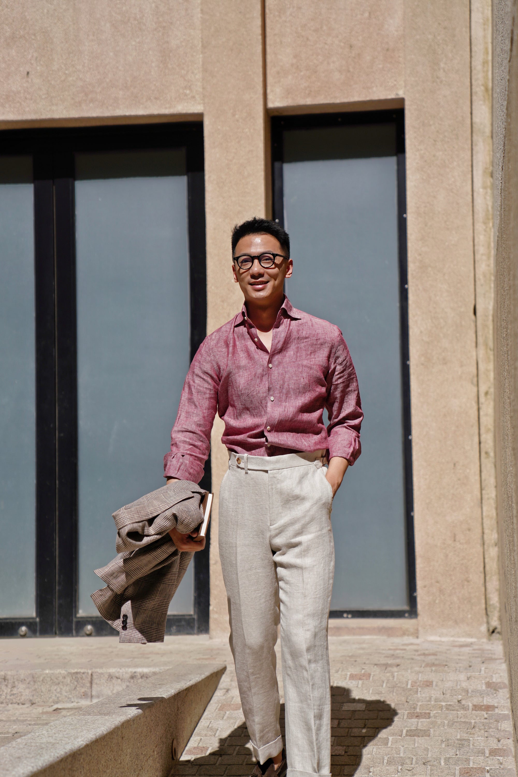 MTO Spread Collar Linen Shirt
