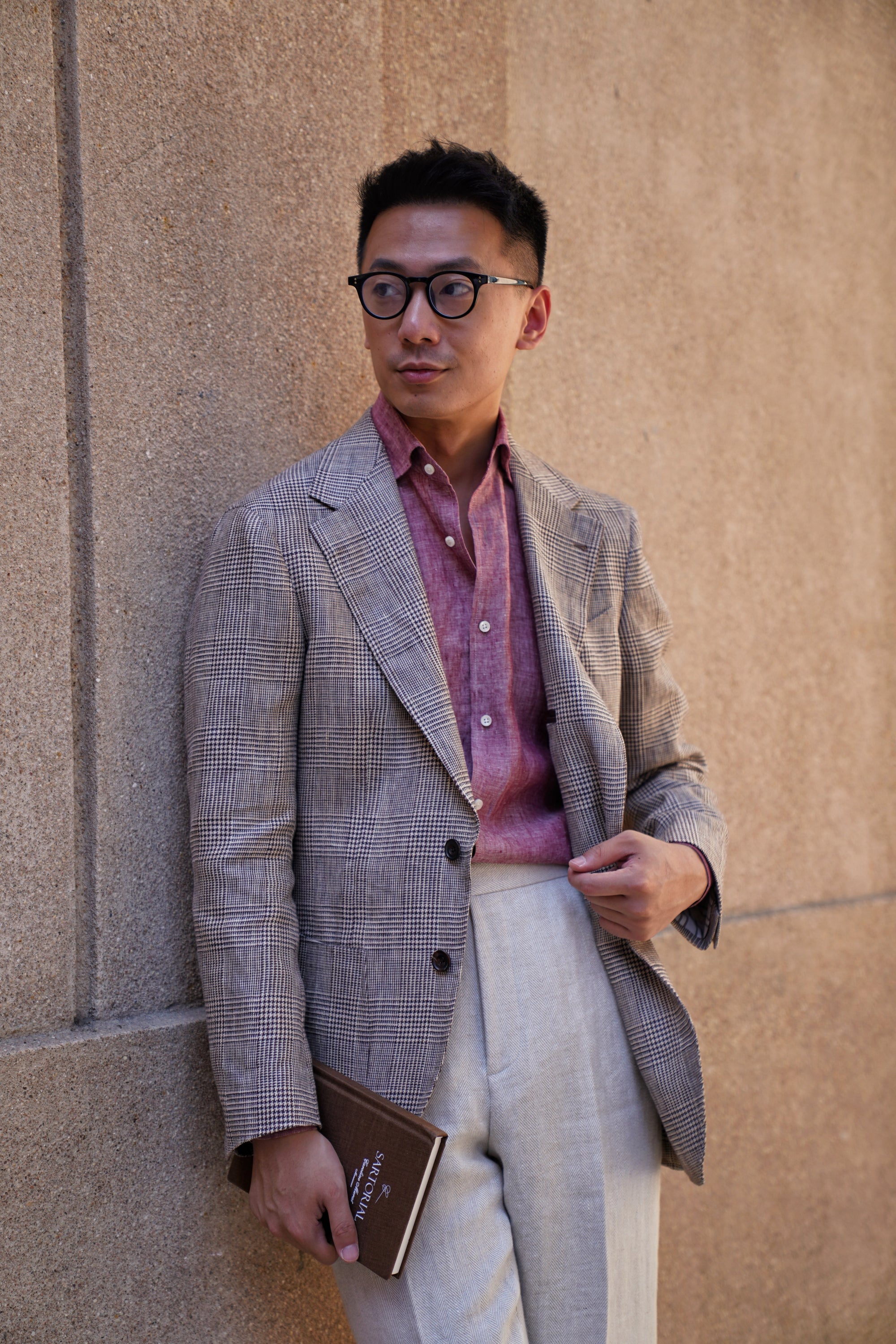 MTO Spread Collar Linen Shirt