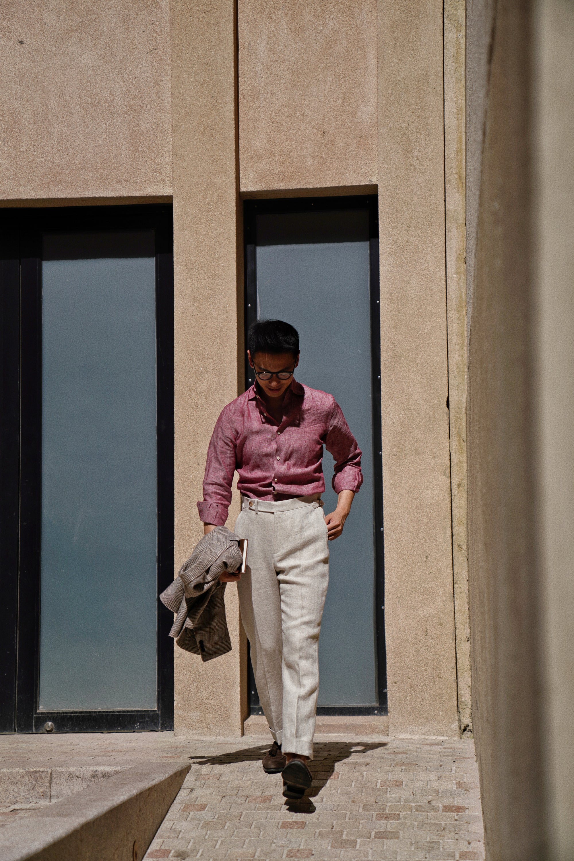 MTO Spread Collar Linen Shirt