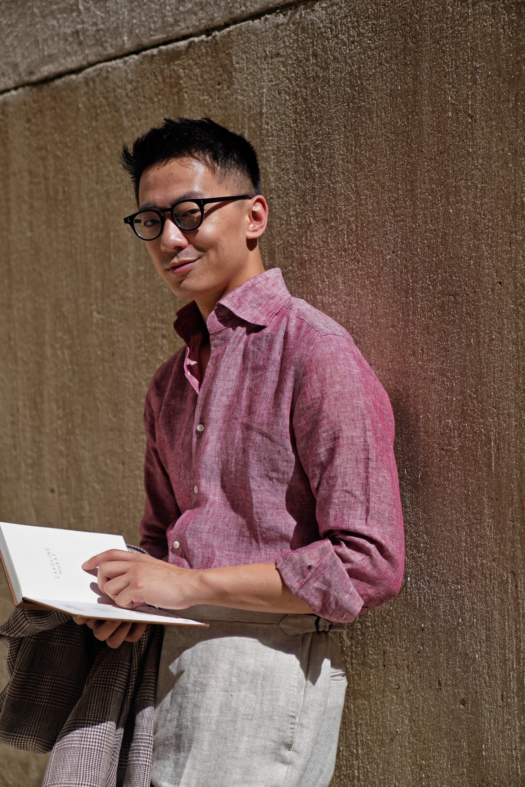 MTO Spread Collar Linen Shirt