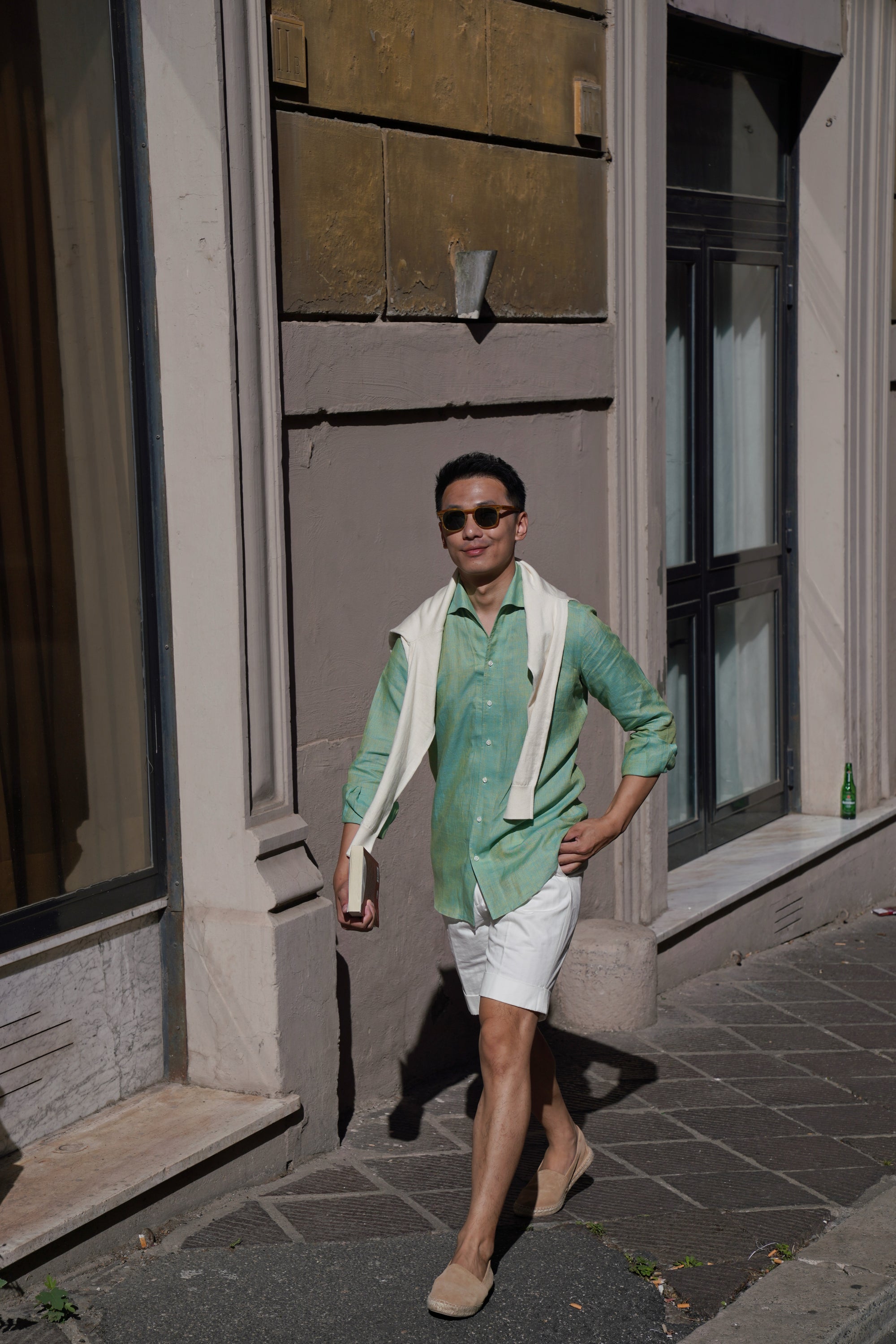 MTO Chameleon One Piece Collar Linen Shirt
