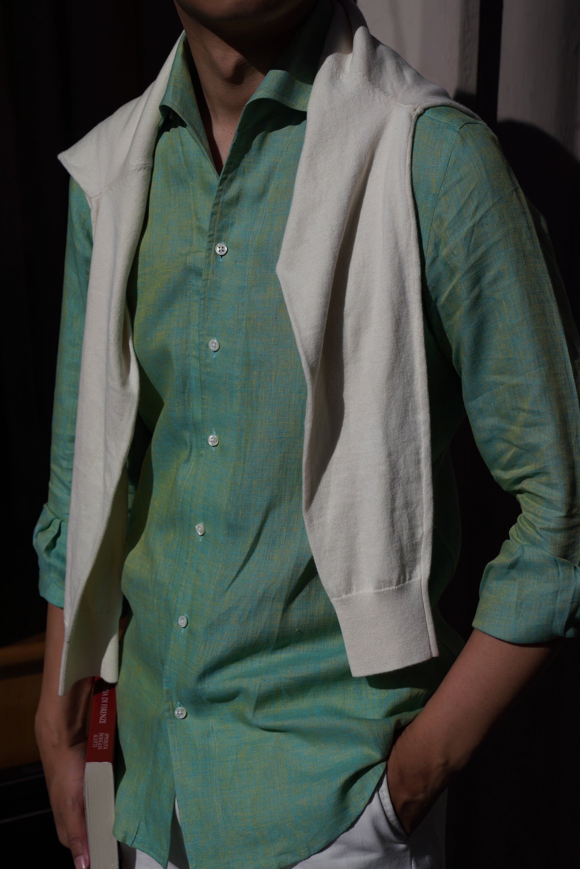 MTO Chameleon One Piece Collar Linen Shirt