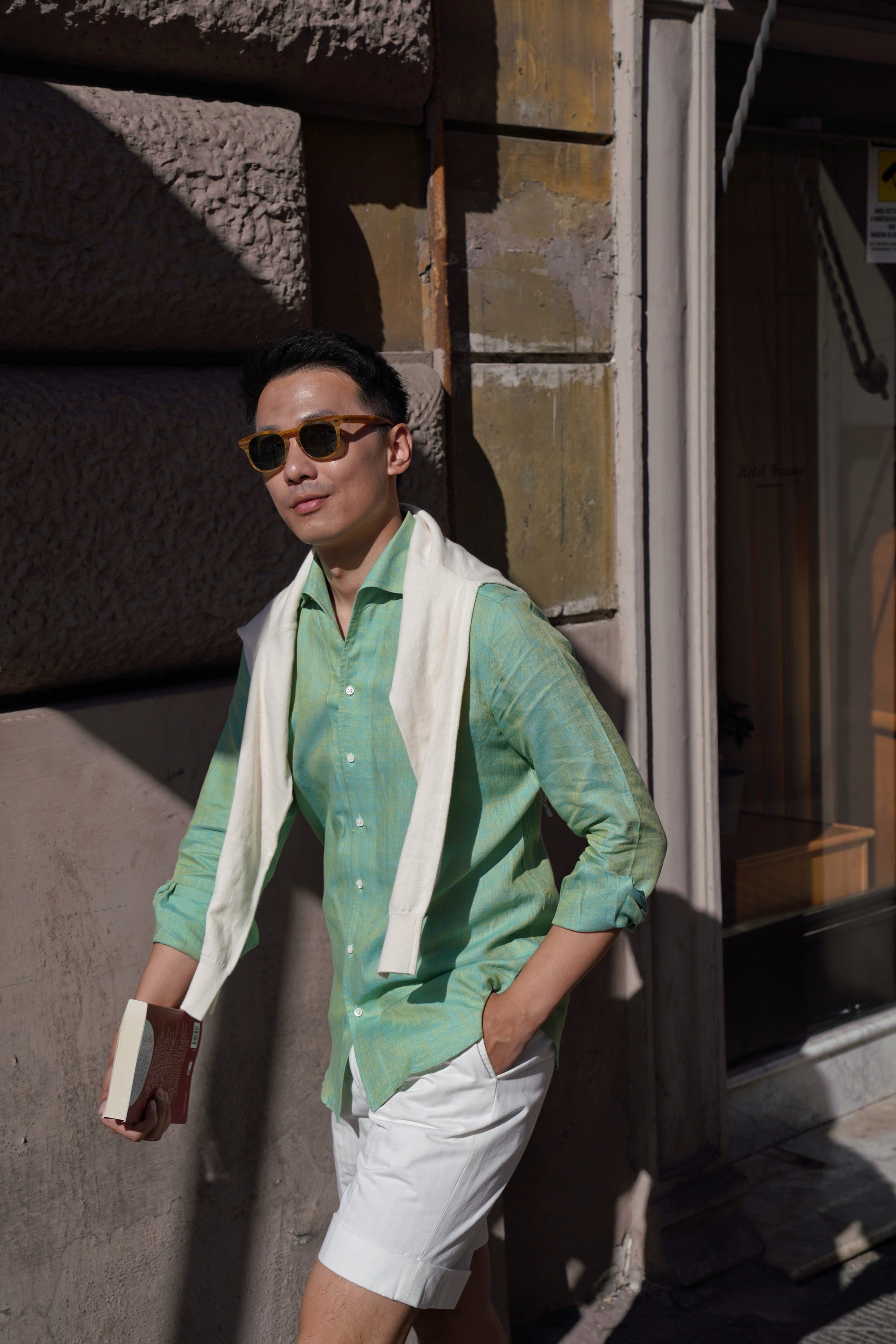 MTO Chameleon One Piece Collar Linen Shirt
