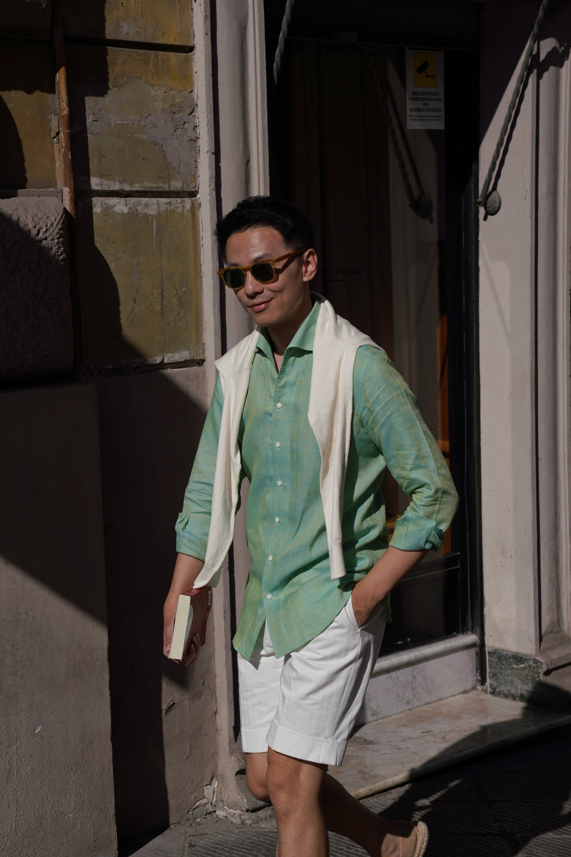 MTO Chameleon One Piece Collar Linen Shirt