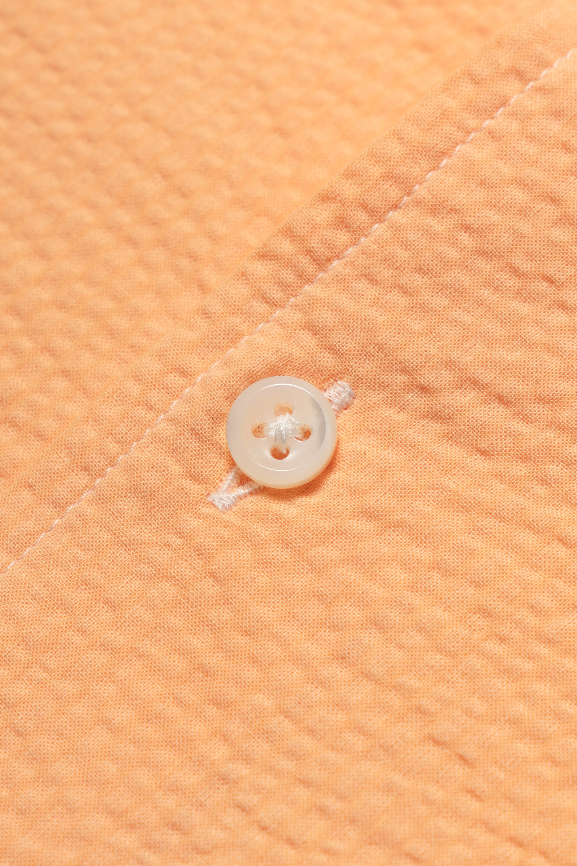 MTO Tangerine Cotton Seersucker Shirt