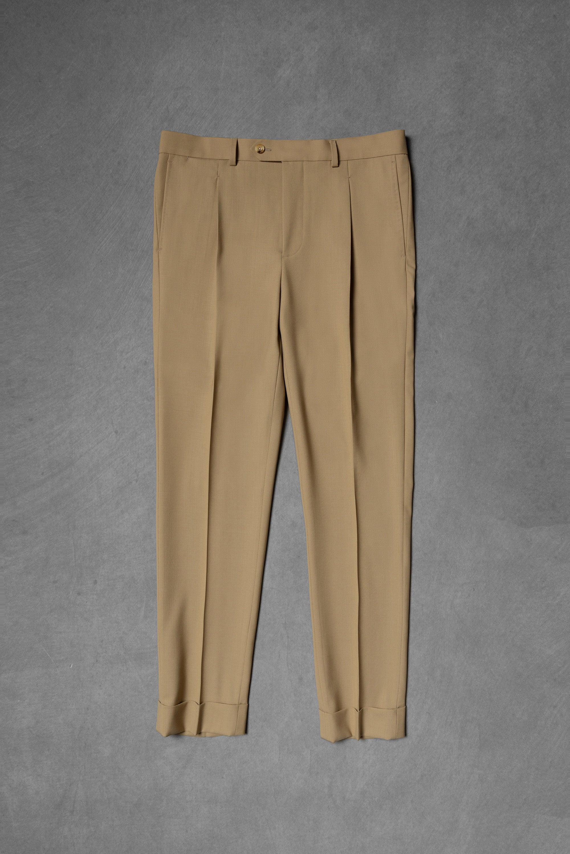 Khaki 3-proof Wool Trousers