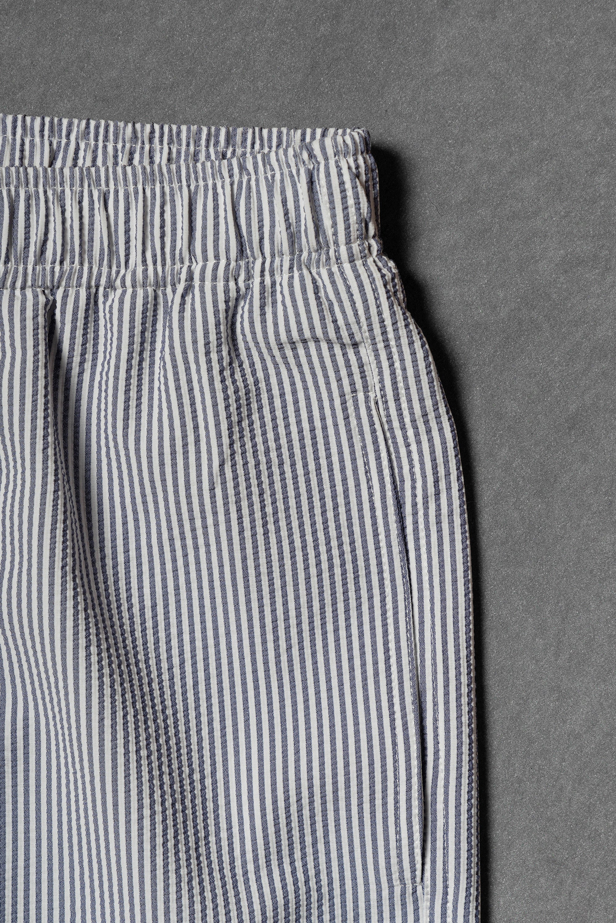 Stripe Sorona Seersucker Drawstring Beach Shorts