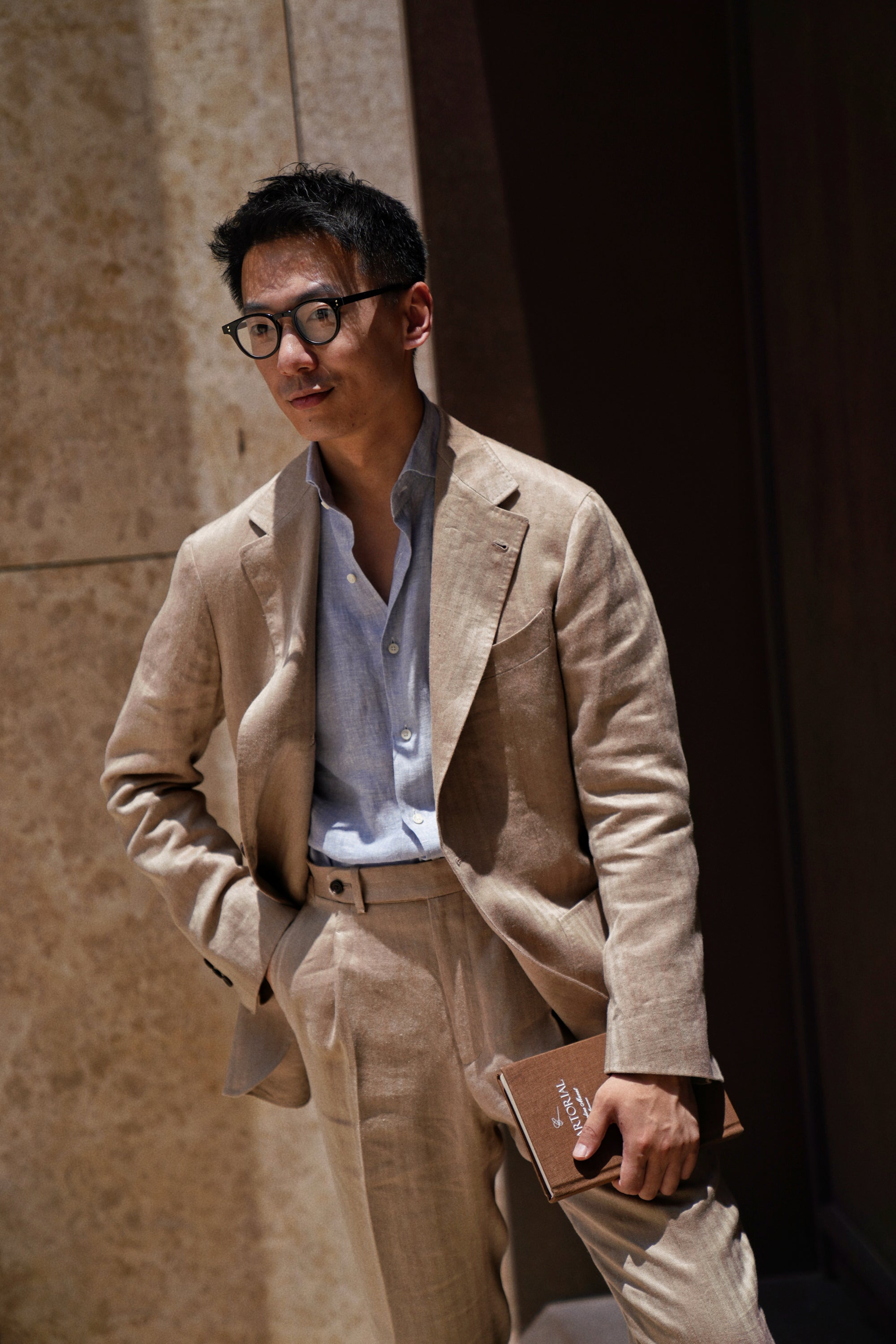 Solar Dream Single Breasted Linen Suit #111