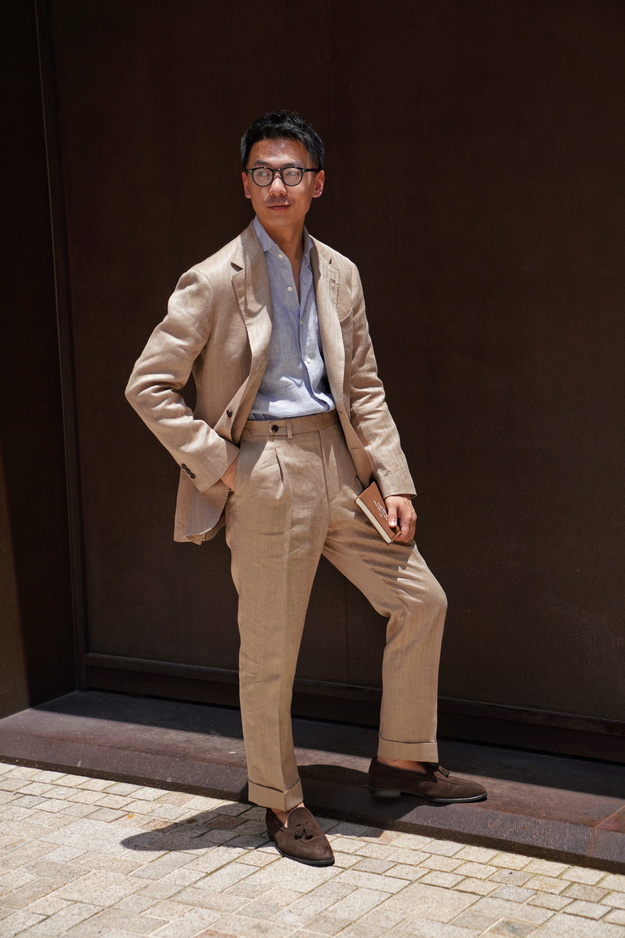Solar Dream Single Breasted Linen Suit #111