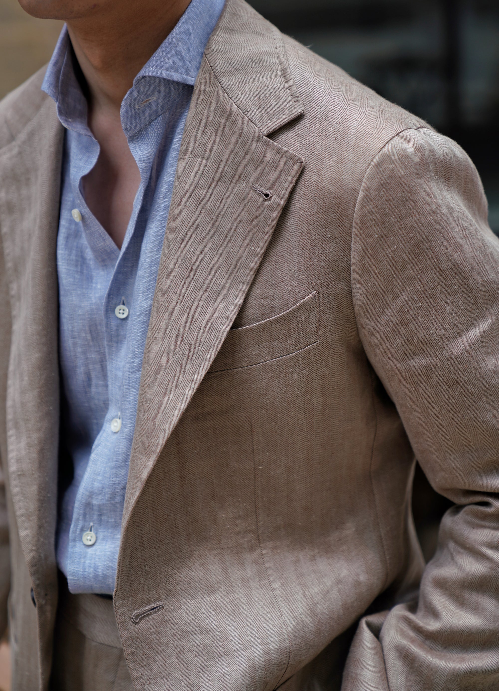 Solar Dream Single Breasted Linen Suit #111