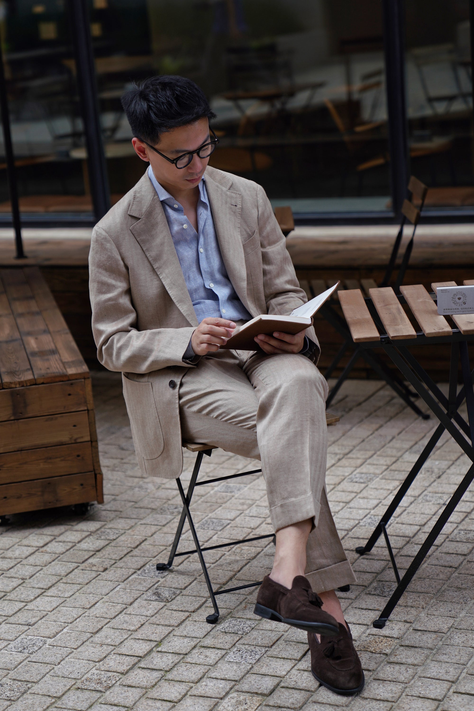 Solar Dream Single Breasted Linen Suit #111