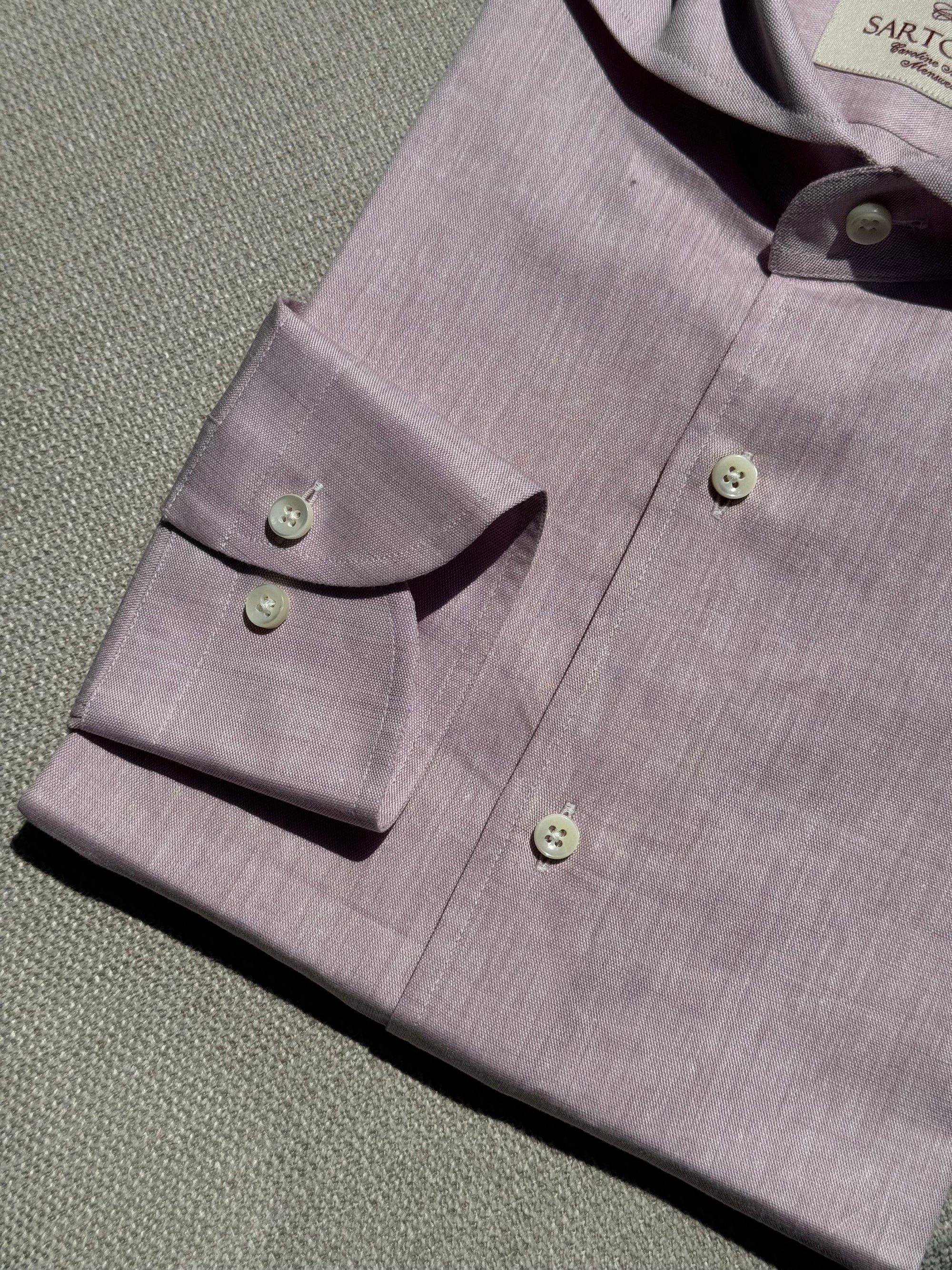 MTO Violet Linen Tencel Blending Shirt