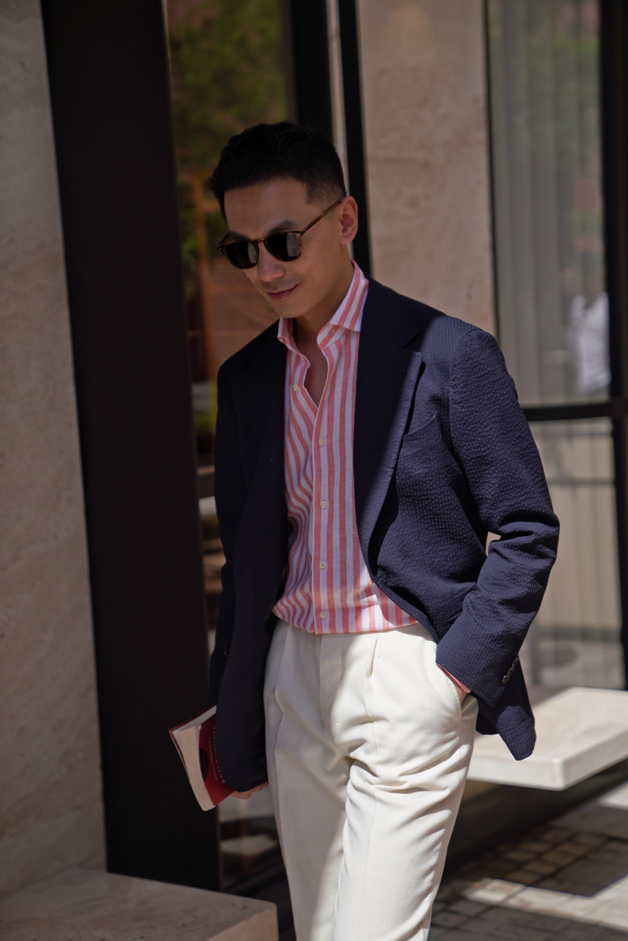 MTO Pink Stripe Linen Shirt