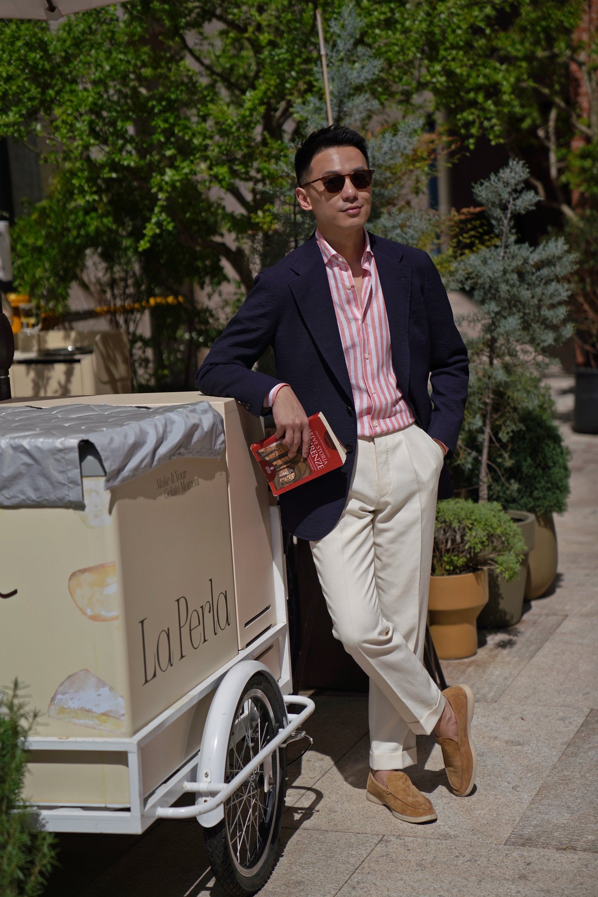 MTO Pink Stripe Linen Shirt