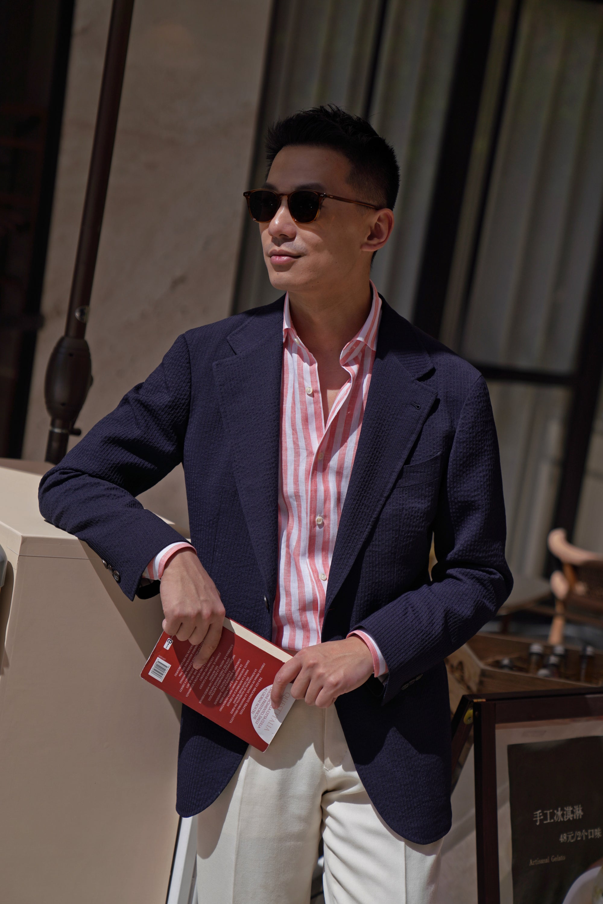 MTO Pink Stripe Linen Shirt