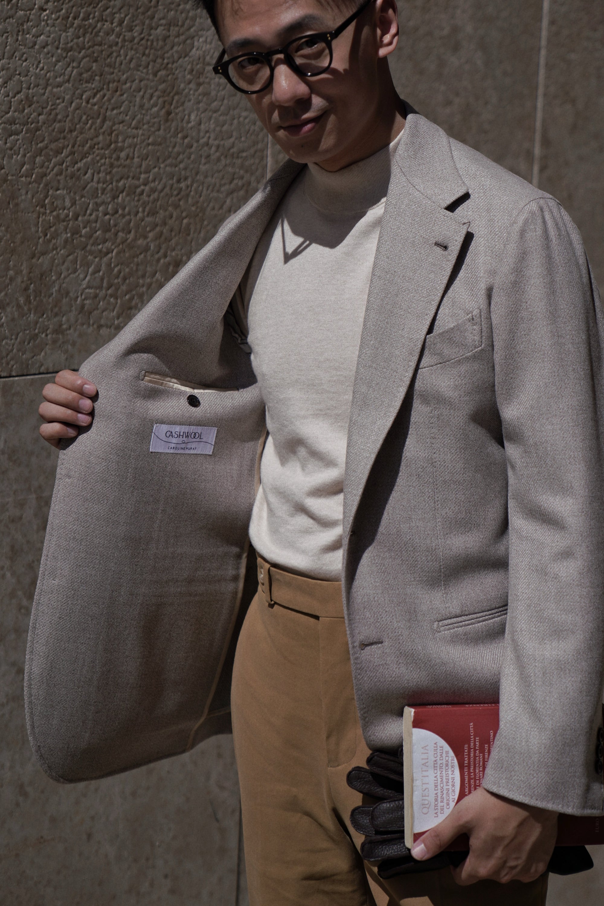 MTO Oatmeal Undyed Wool Jacket #244