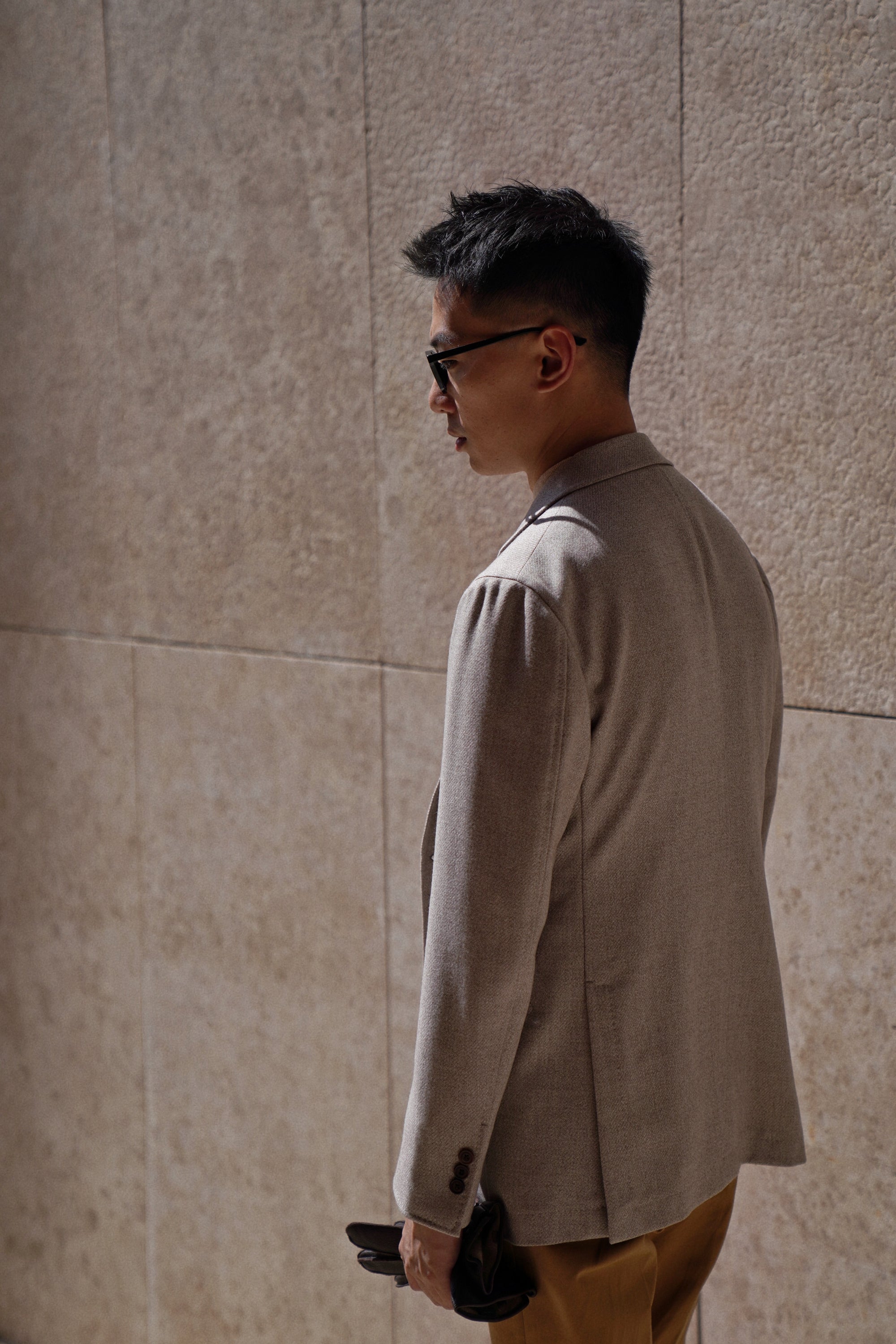 MTO Oatmeal Undyed Wool Jacket #244