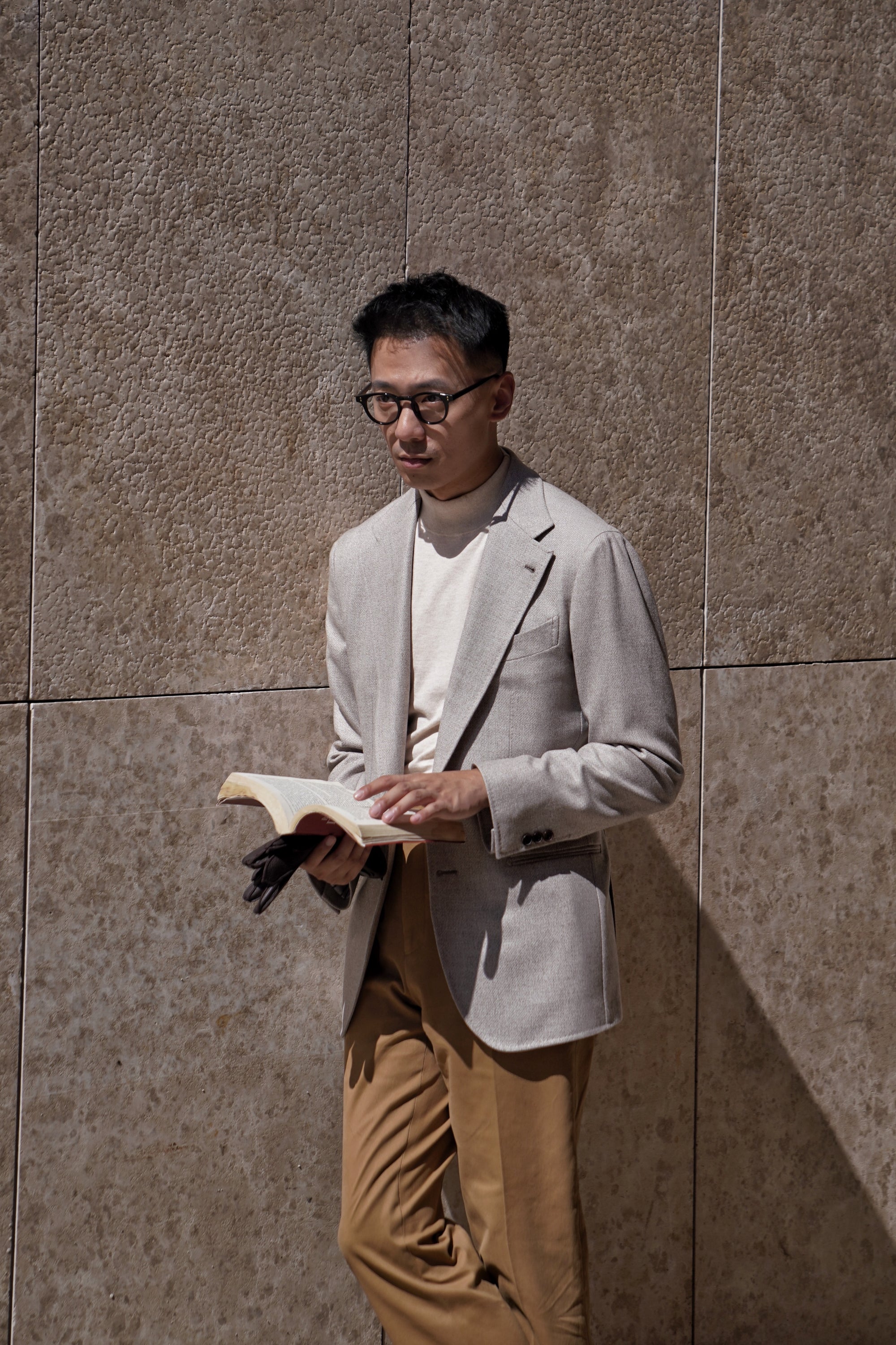 MTO Oatmeal Undyed Wool Jacket #244