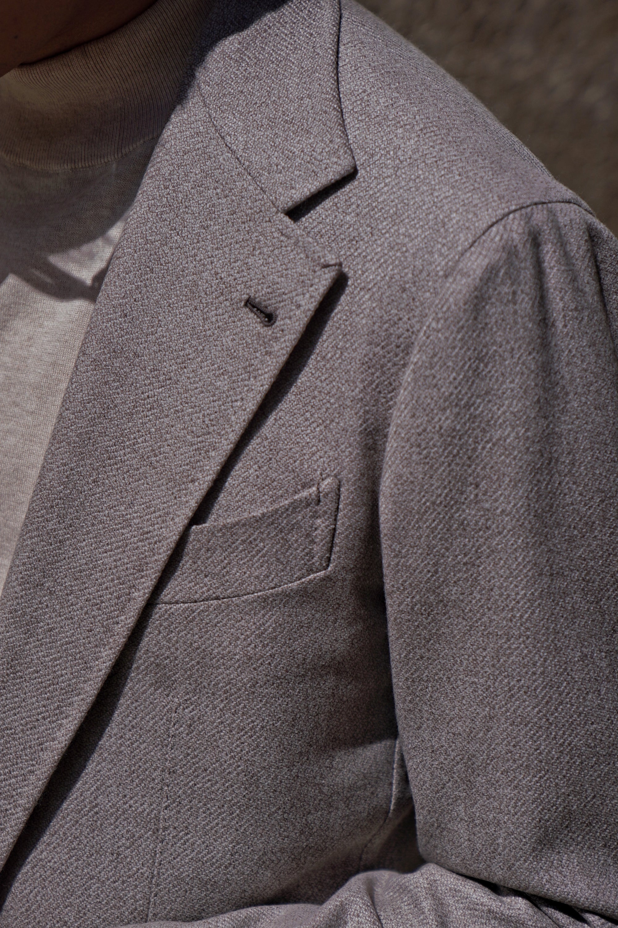 MTO Oatmeal Undyed Wool Jacket #244