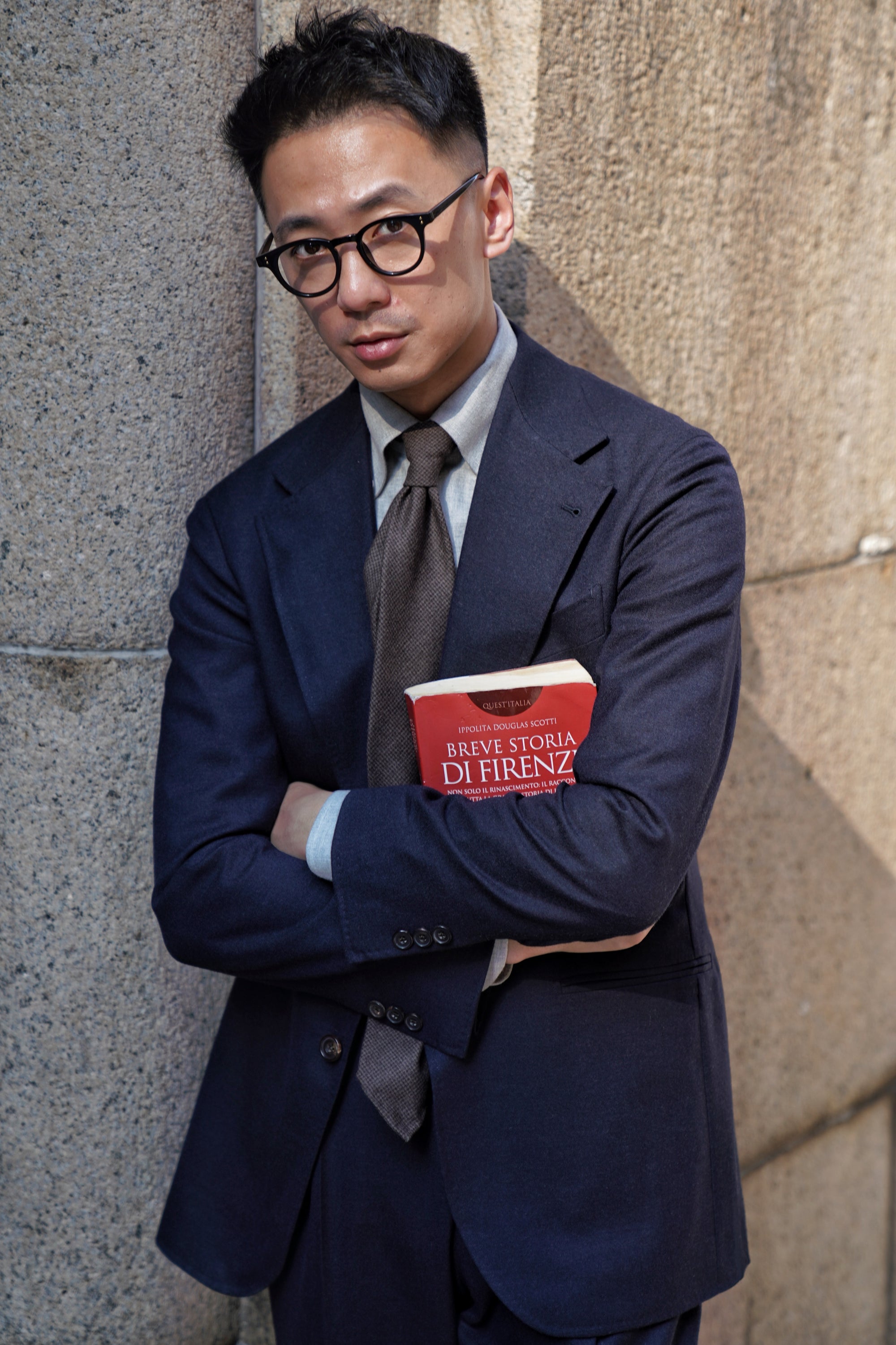 MTO Navy Worsted Flannel Suit #246