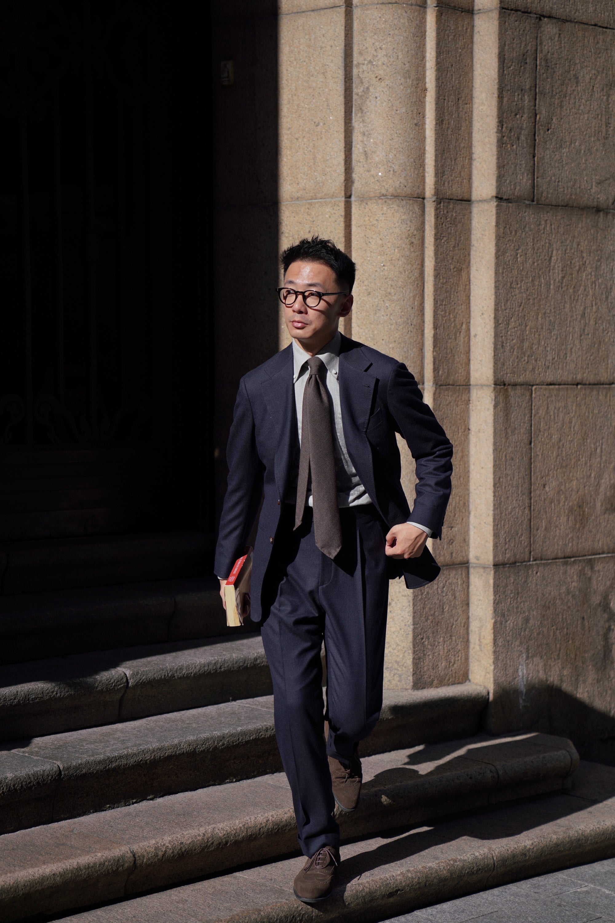 MTO Navy Worsted Flannel Suit #246