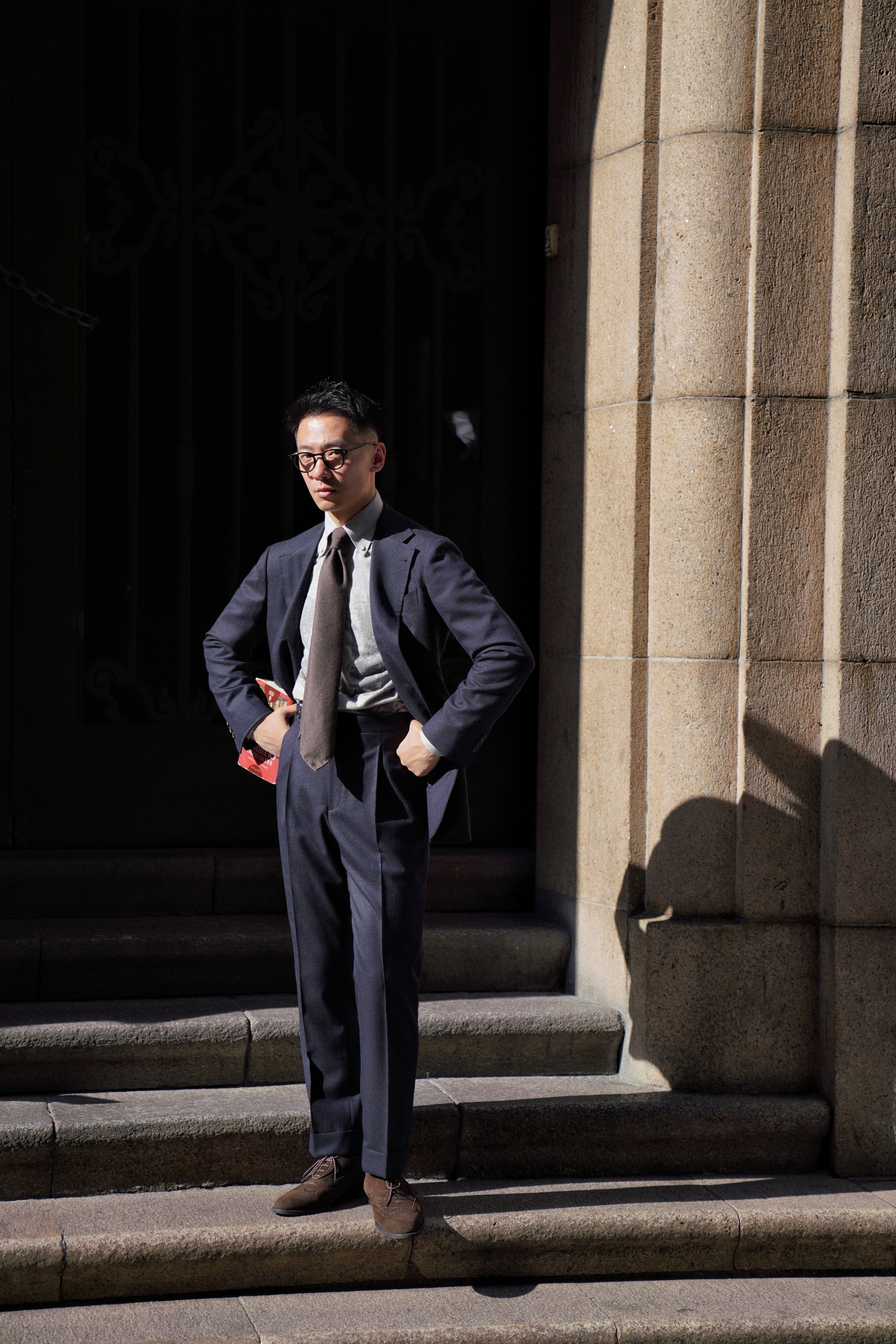MTO Navy Worsted Flannel Suit #246