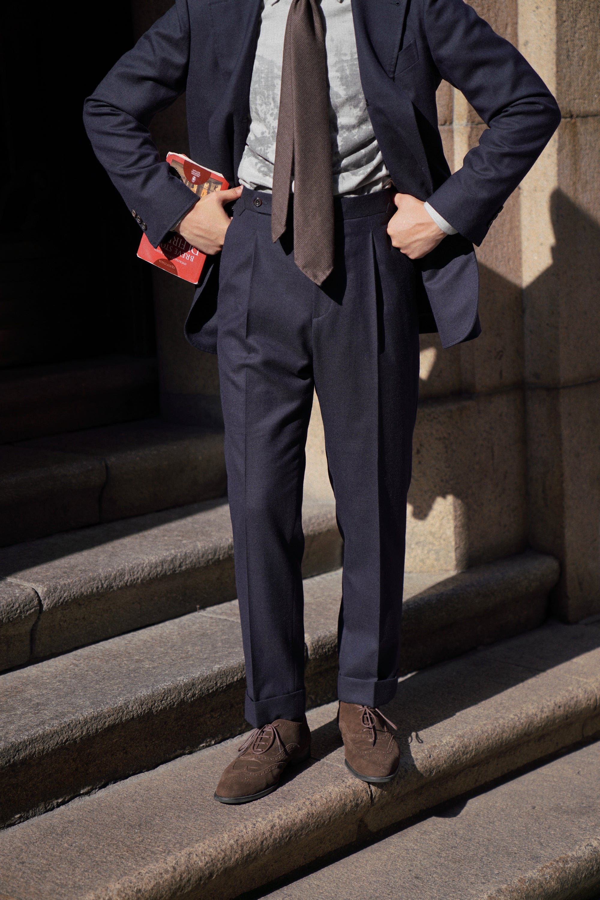 MTO Navy Worsted Flannel Suit #246