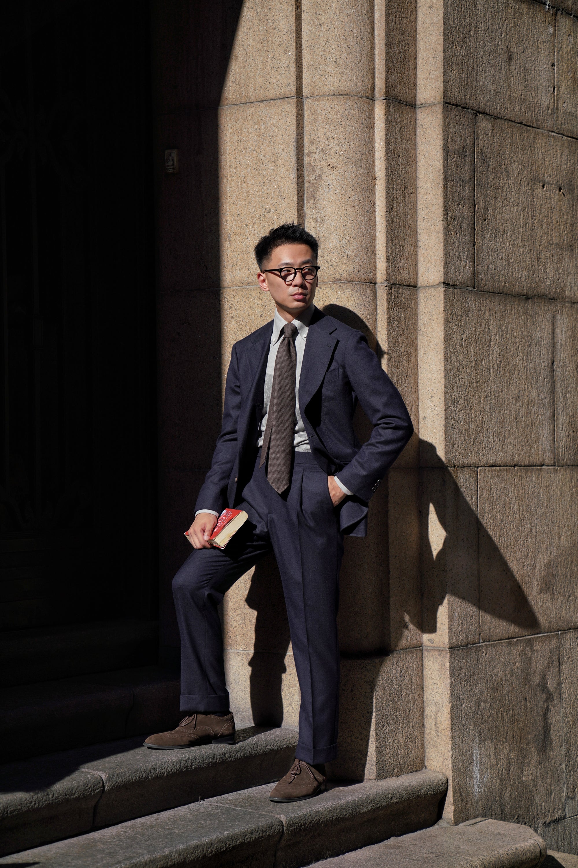 MTO Navy Worsted Flannel Suit #246