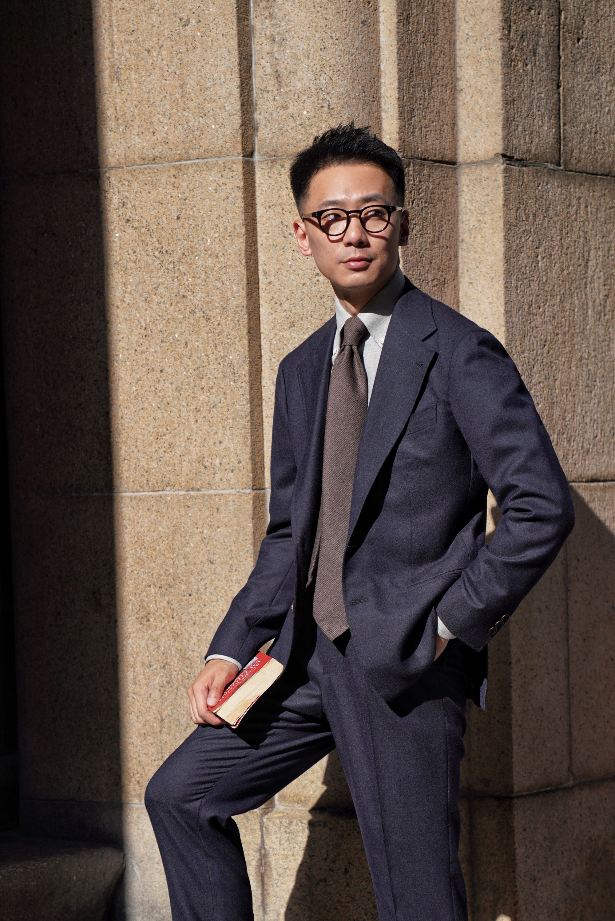 MTO Navy Worsted Flannel Suit #246