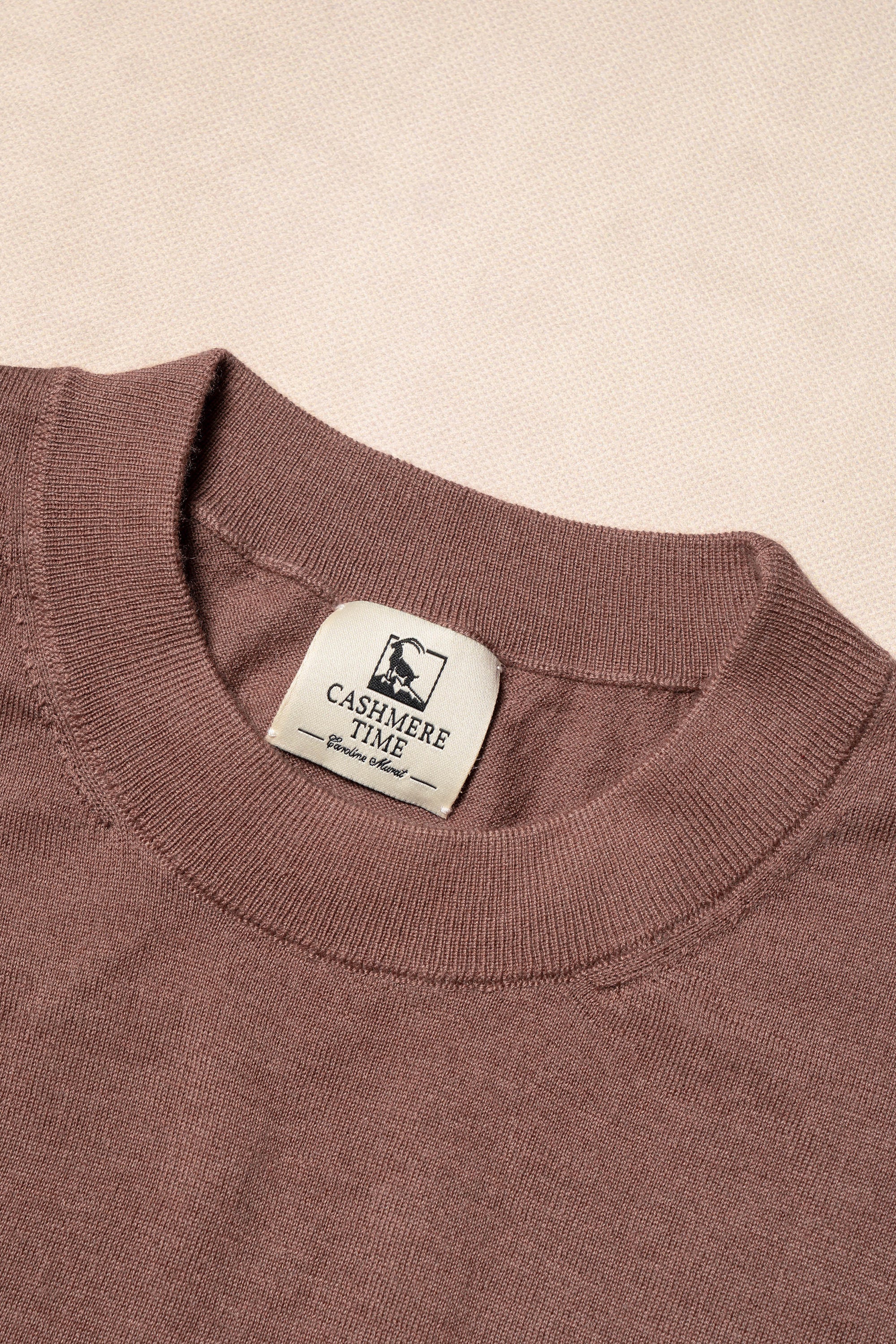 Brown Long Sleeve Crew Neck Jumper