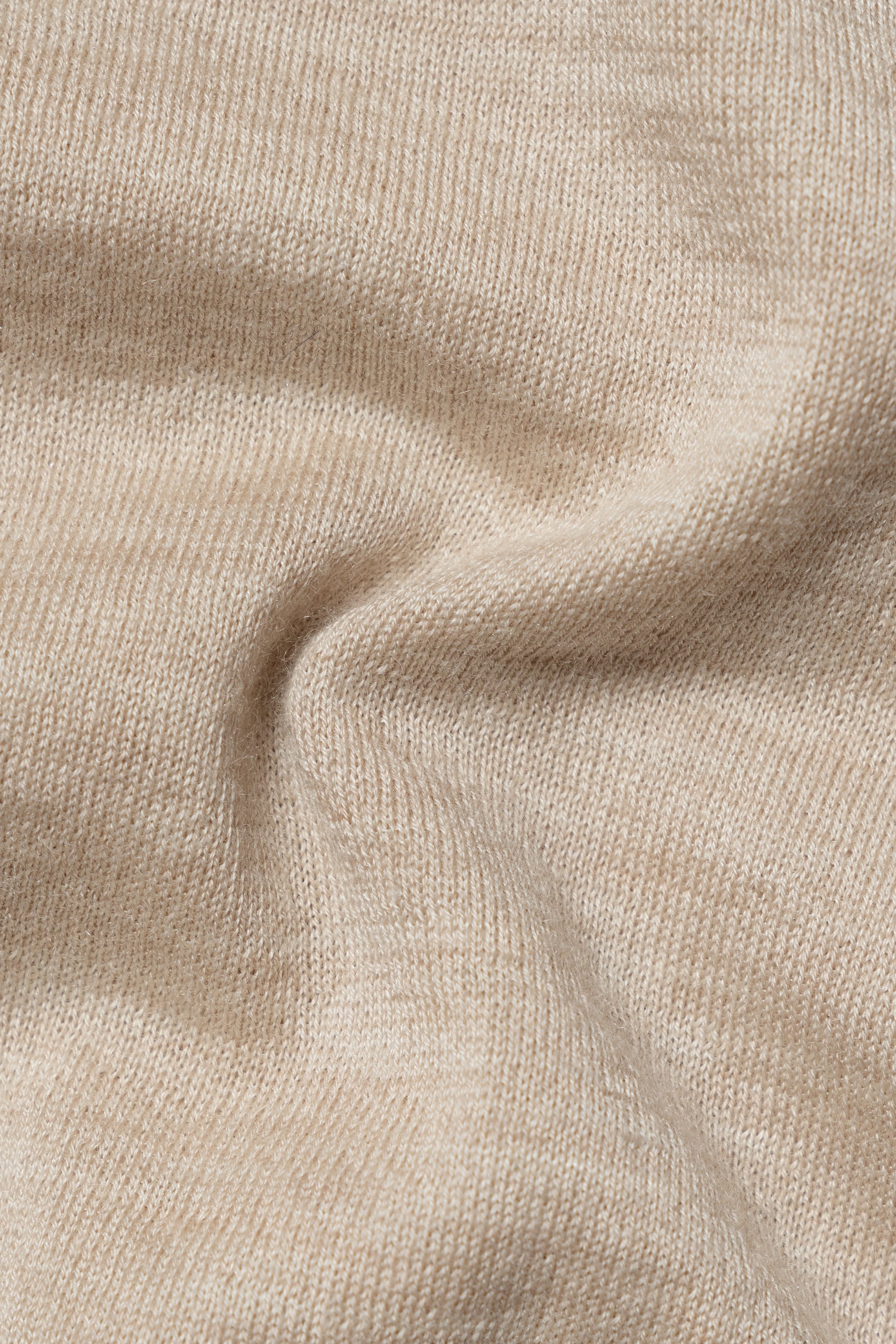 Beige Long Sleeve Crew Neck Jumper