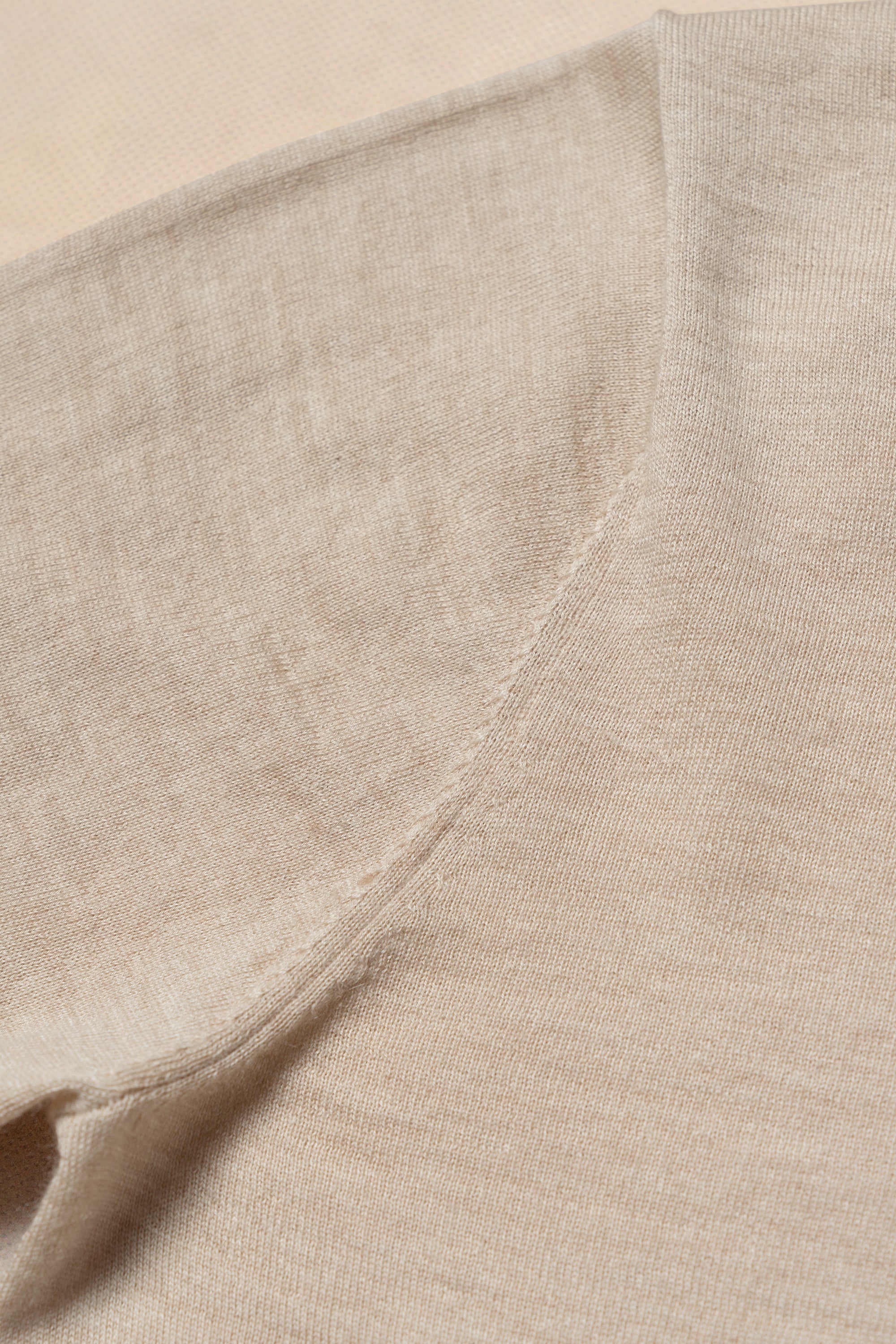 Beige Long Sleeve Crew Neck Jumper