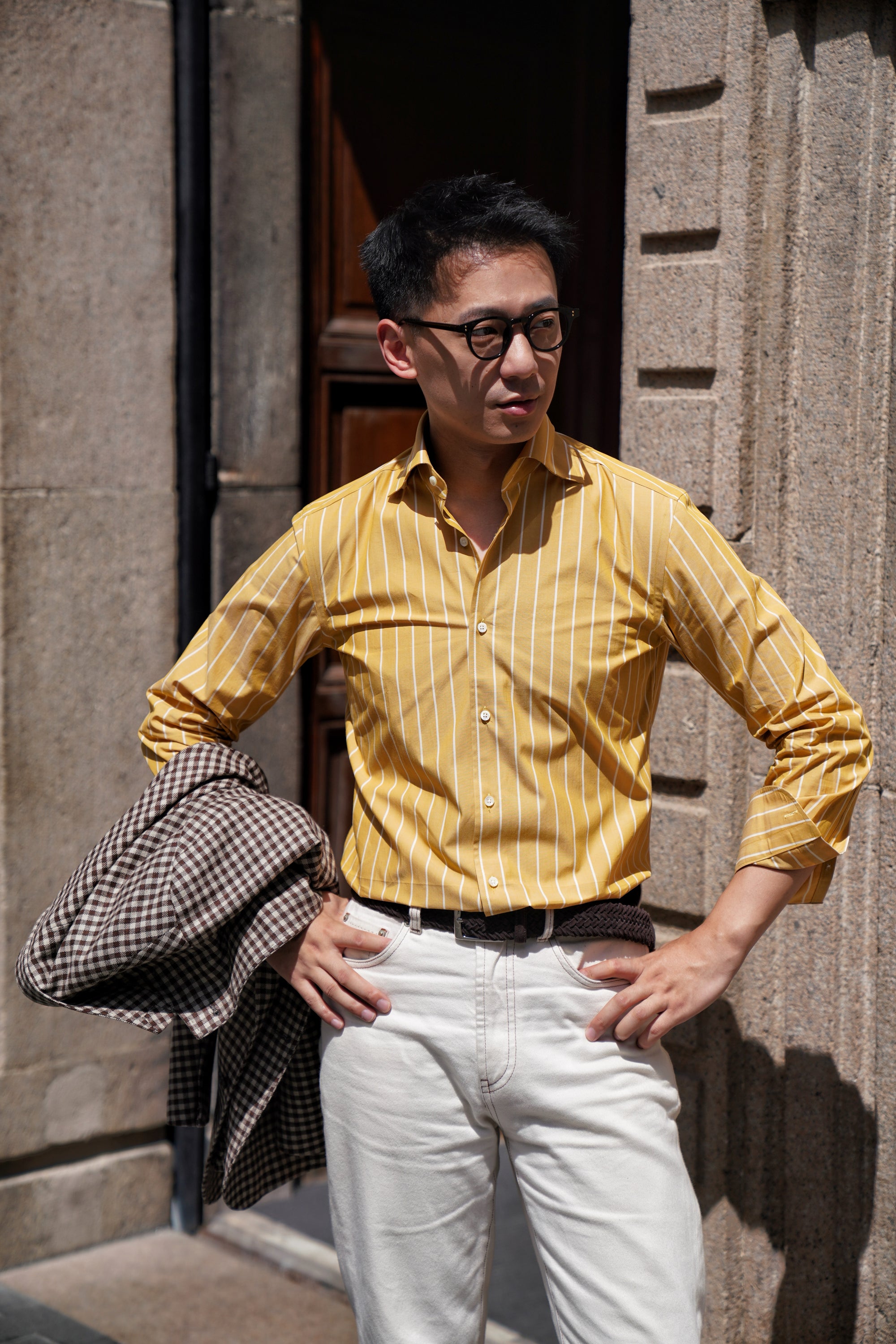 MTO Yellow Stripe Poplin Shirt