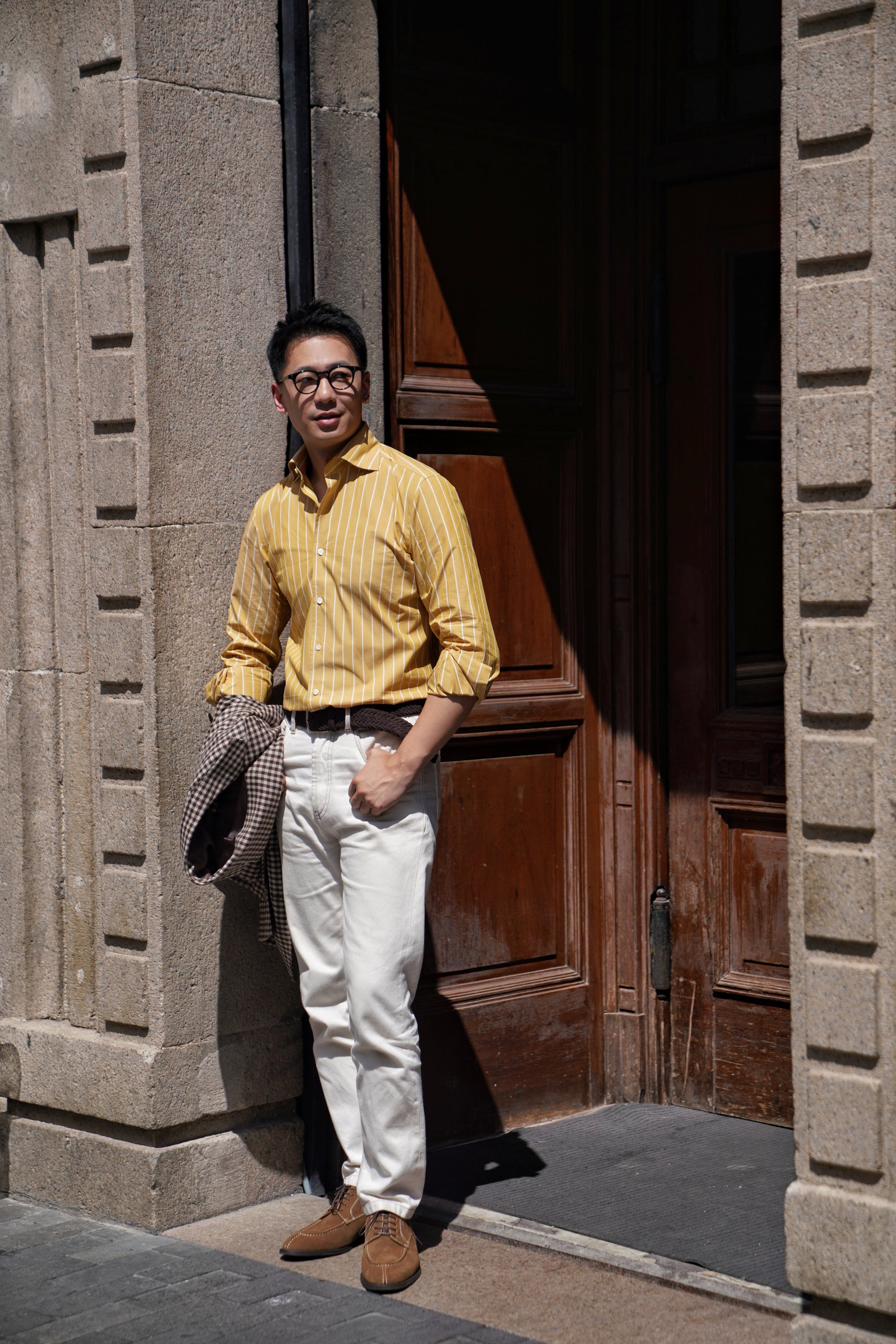 MTO Yellow Stripe Poplin Shirt