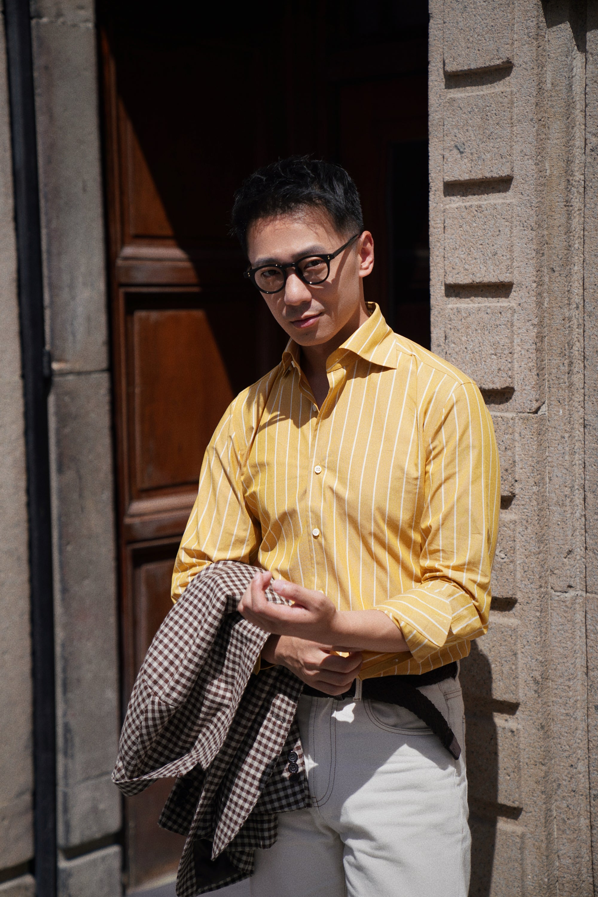 MTO Yellow Stripe Poplin Shirt